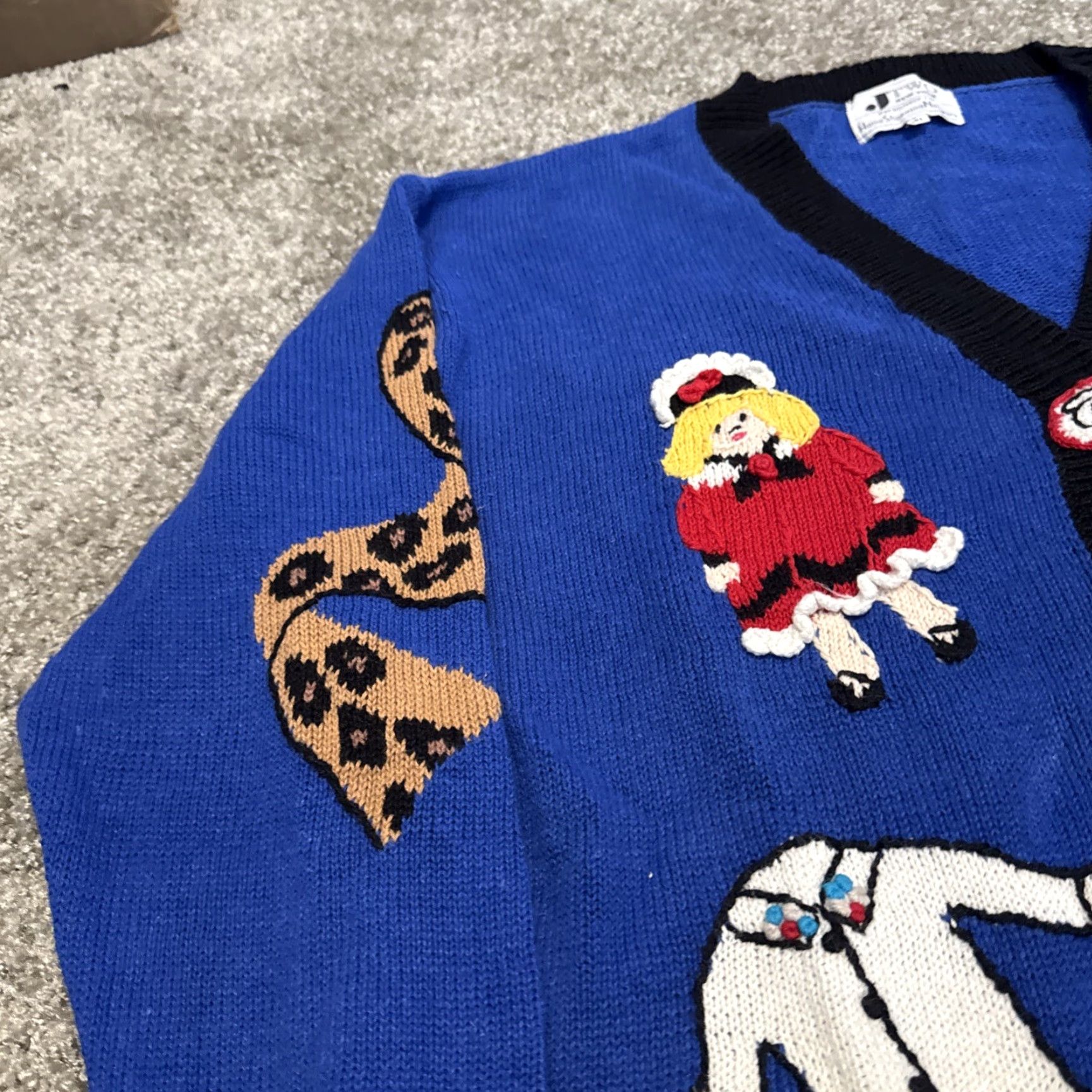 Vintage VINTAGE J Two Cardigan Sweater Knit Cotton Blue 3X Women 90s Plus Shirt Ladies Mens? Size XXL / US 16-18 / IT 52-54 - 6 Thumbnail