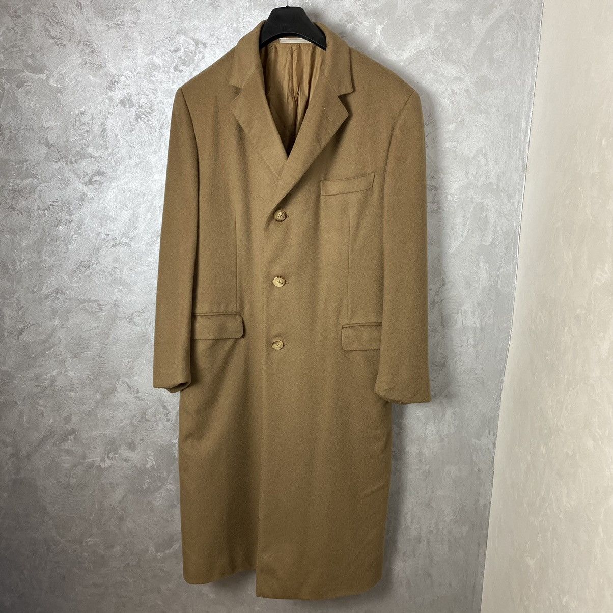 image of Ermenegildo Zegna Camel Pure Cashmere Coat Size L, Men's