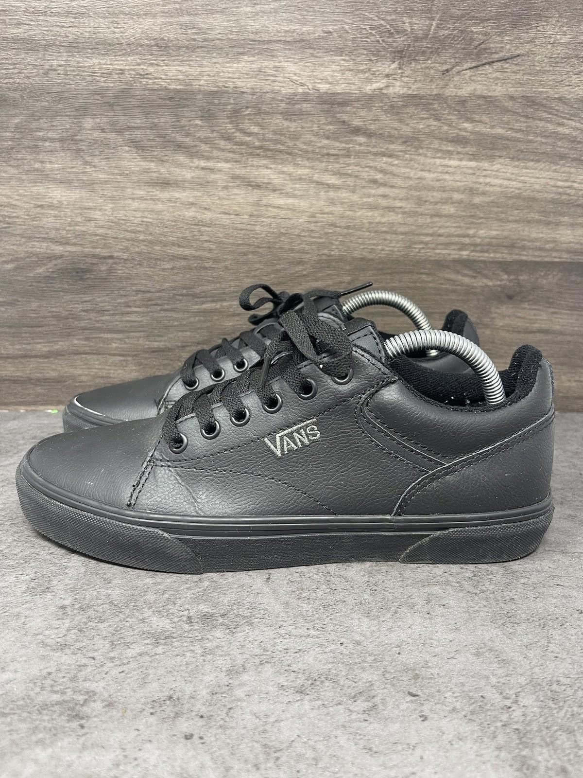 Vans Vans Seldan Shoes Mens Size 8 Black Leather Sneakers Size US 8 / EU 41 - 1 Thumbnail