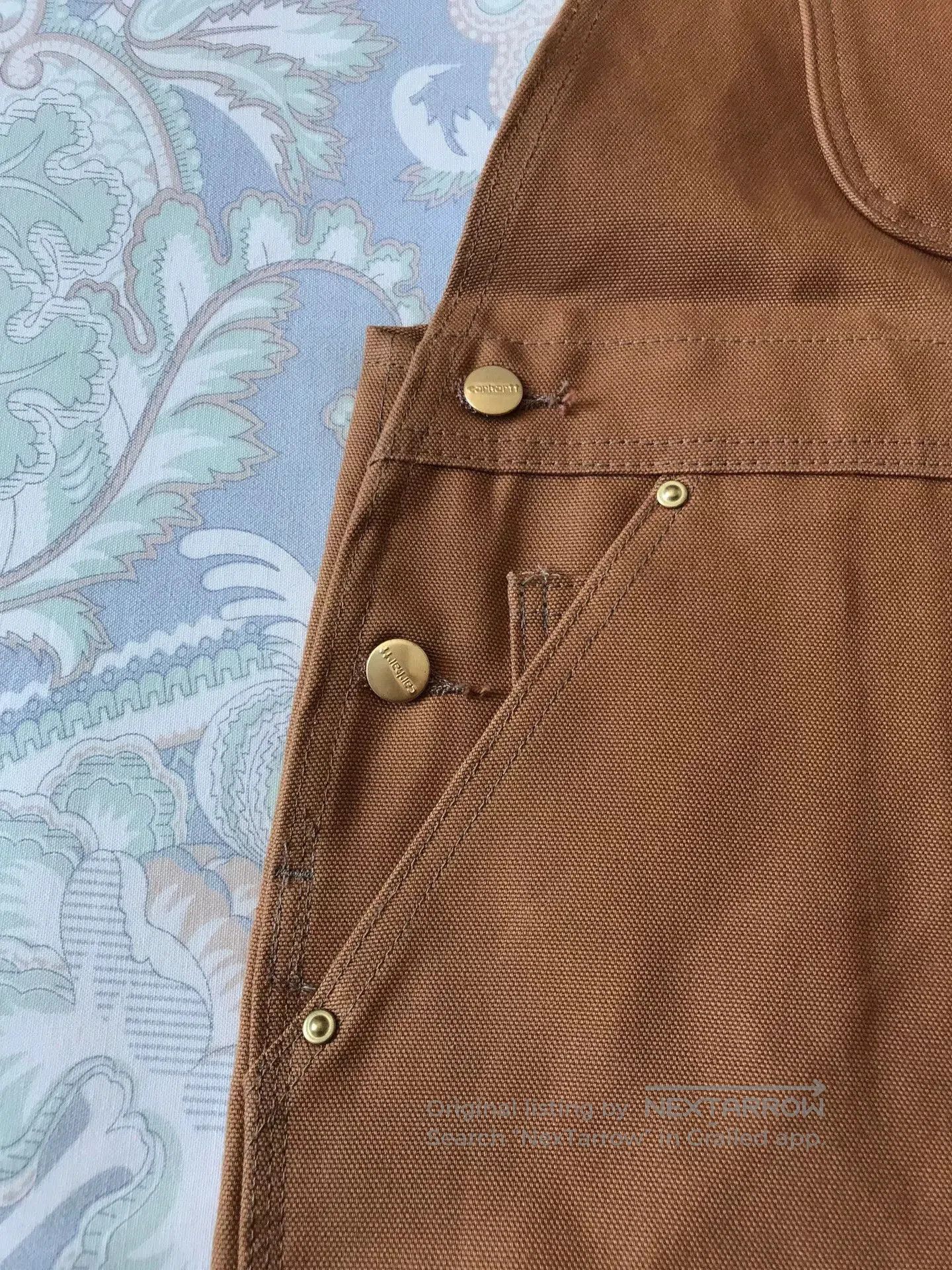 Carhartt Carhartt R37 Brown Canvas Overalls W38L32. Size US 38 / EU 54 - 6 Thumbnail