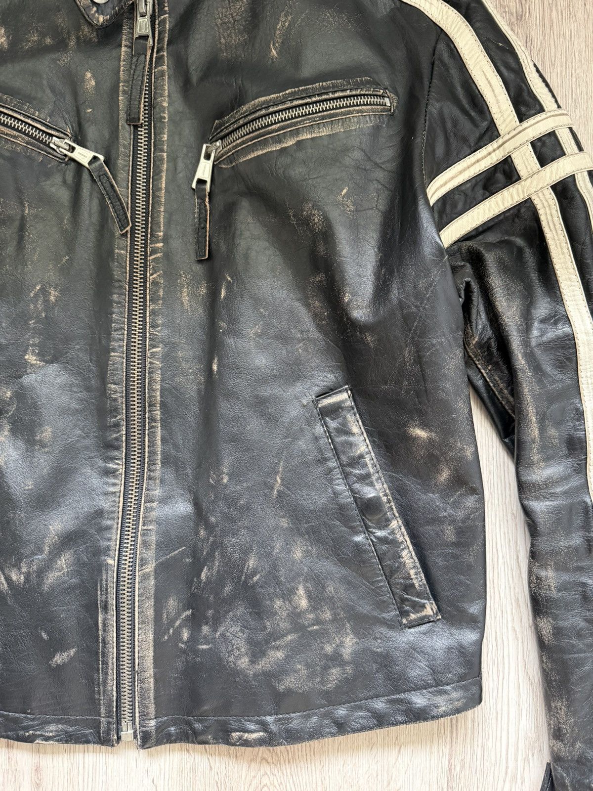 Energie Energie Distressed Leather Biker Jacket Y2K Moto Archive Size US L / EU 52-54 / 3 - 4 Thumbnail
