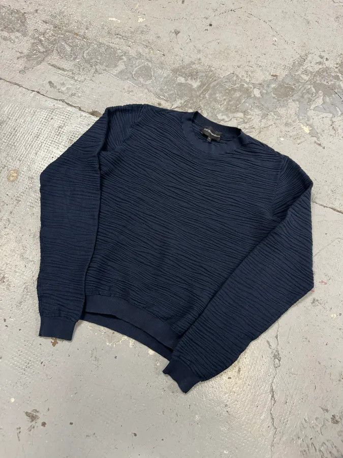 Emporio Armani 2000s Emporio Armani Navy Pleats Sweater Size US S / EU 44-46 / 1 - 3 Thumbnail