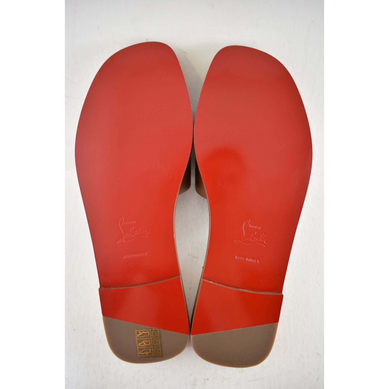 Christian Louboutin Christian Louboutin CL Mule Flat Cuoio Brown Leather Slide Size US 10.5 / IT 40.5 - 15 Thumbnail