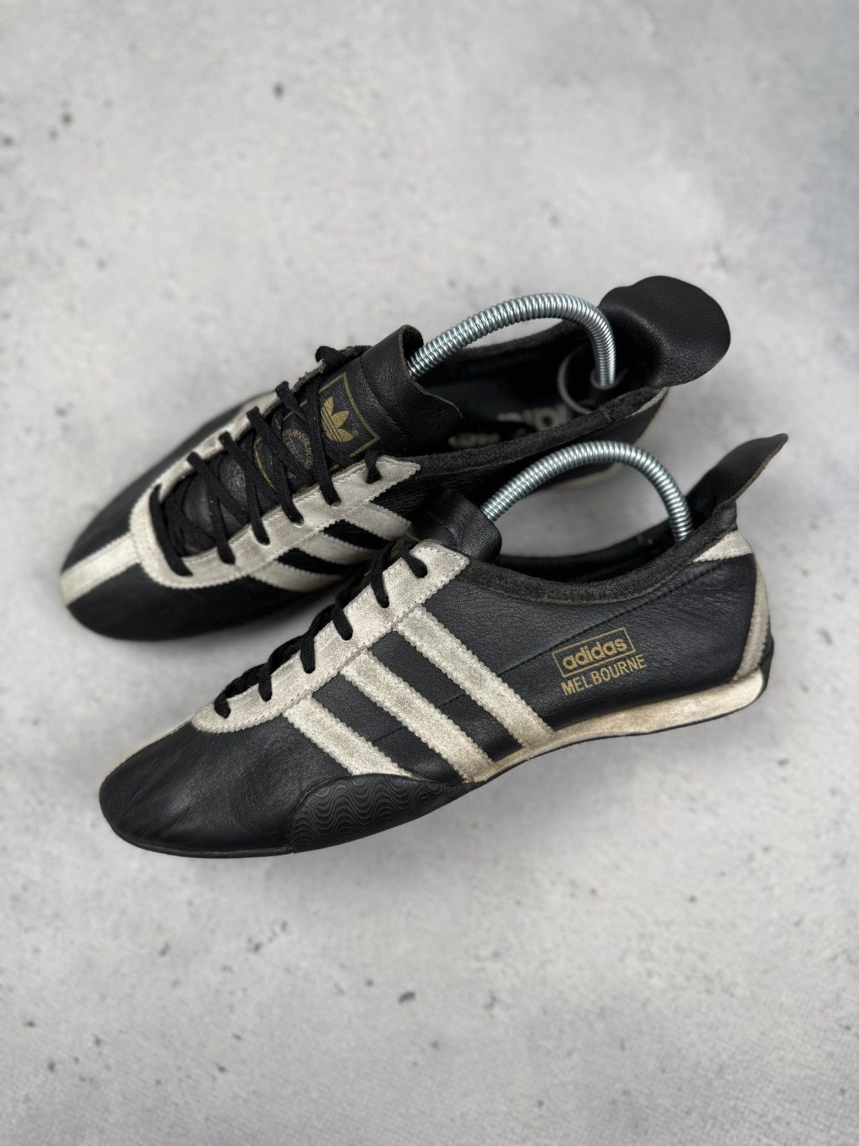 Adidas Adidas Melbourne Up There City Series Black Leather Sneakers Size US 6.5 / IT 36.5 - 2 Thumbnail