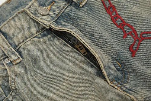 Other Washed distressed vintage embroidered chain casual jeans Size US 32 / EU 48 - 5 Thumbnail