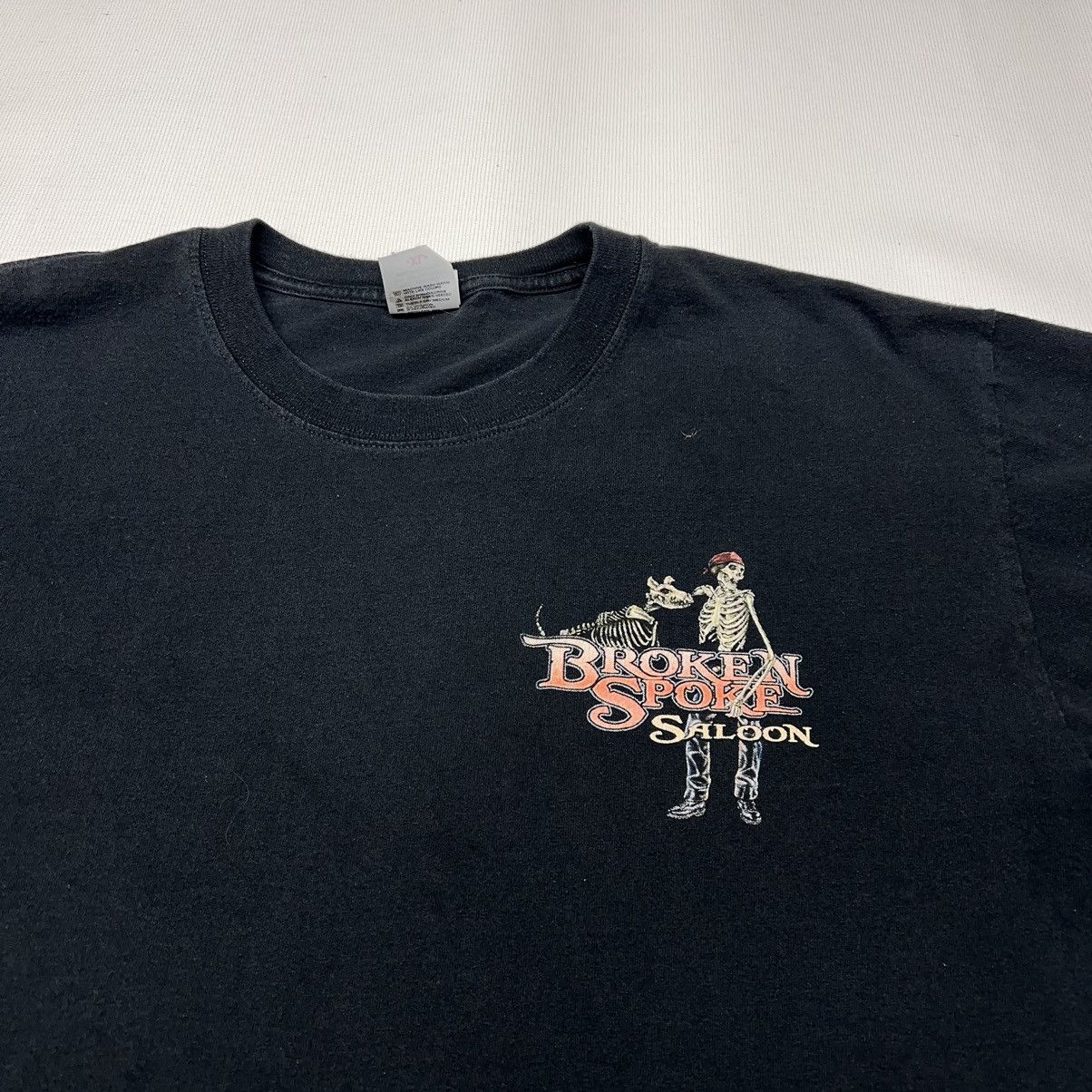Anvil Broken Spoke Saloon Tee Shirt Motorcycle Biker Skeleton Size US XL / EU 56 / 4 - 3 Thumbnail