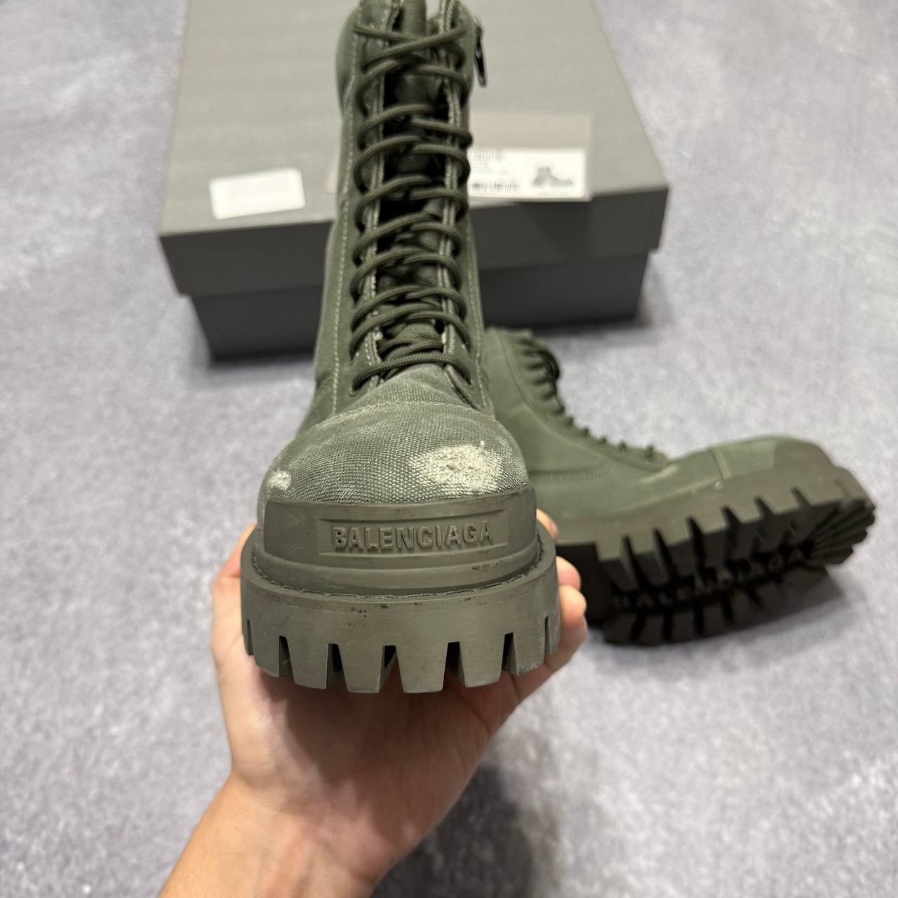 Balenciaga Balenciaga Combat Strike Boot “Worn-Out Khaki” Size US 7 / EU 40 - 4 Thumbnail