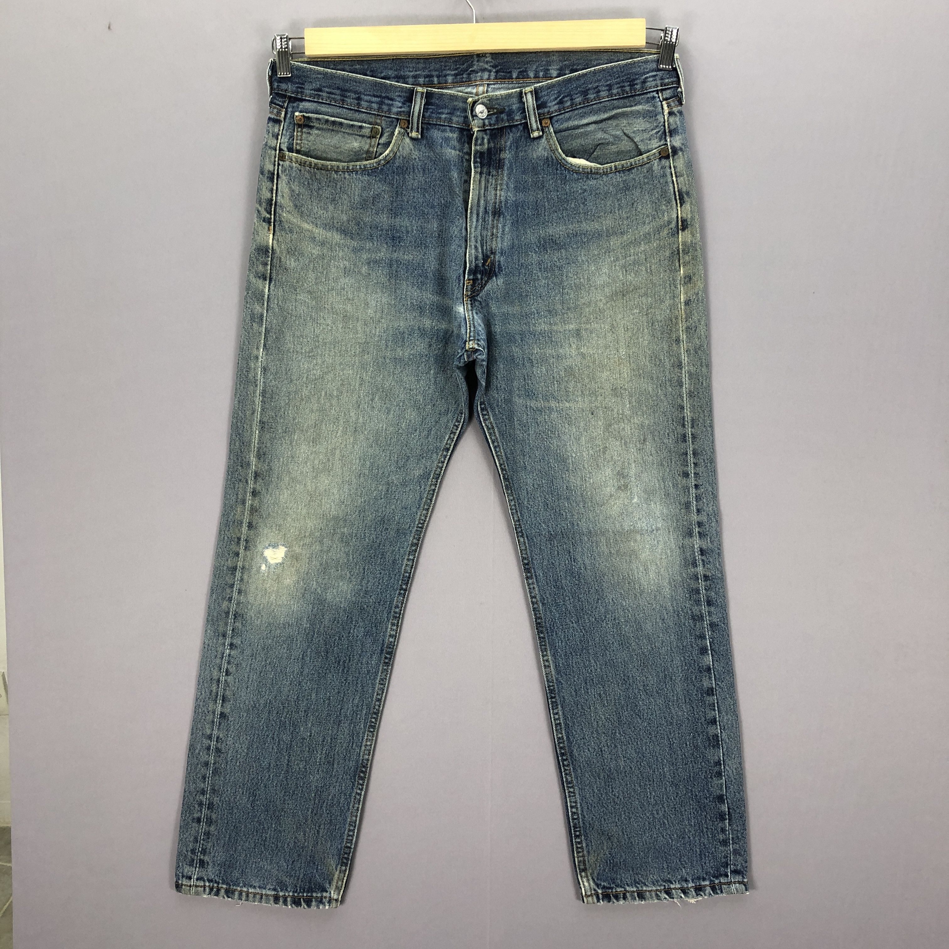 Levi's Vintage Y2K Levis 505 Jeans Levi's Ripped Faded Wash Denim Size US 36 / EU 52 - 1 Thumbnail