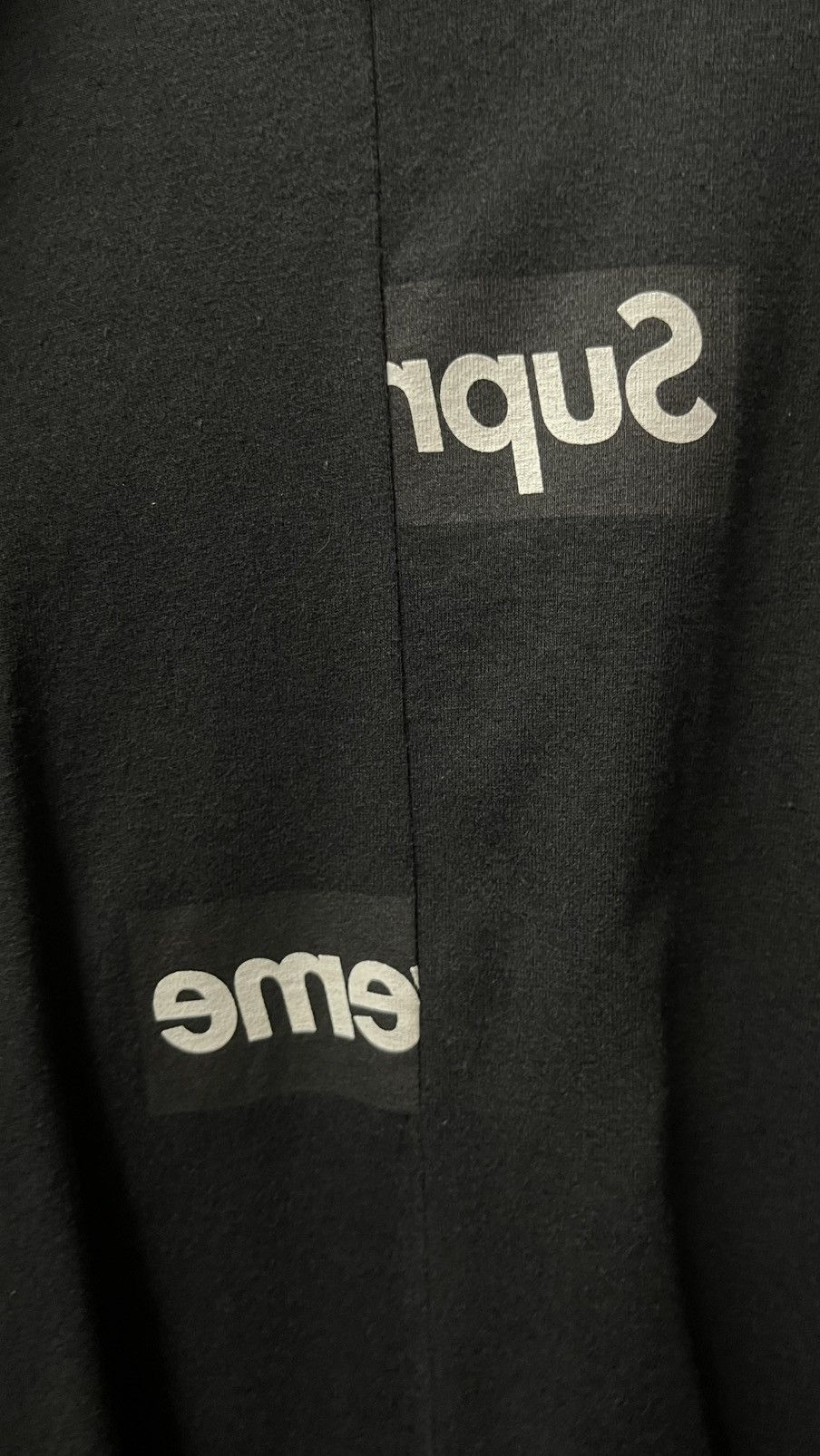 Comme des Garcons × Supreme Supreme CDG Split Box Logo Tee Size US S / EU 44-46 / 1 - 8 Thumbnail