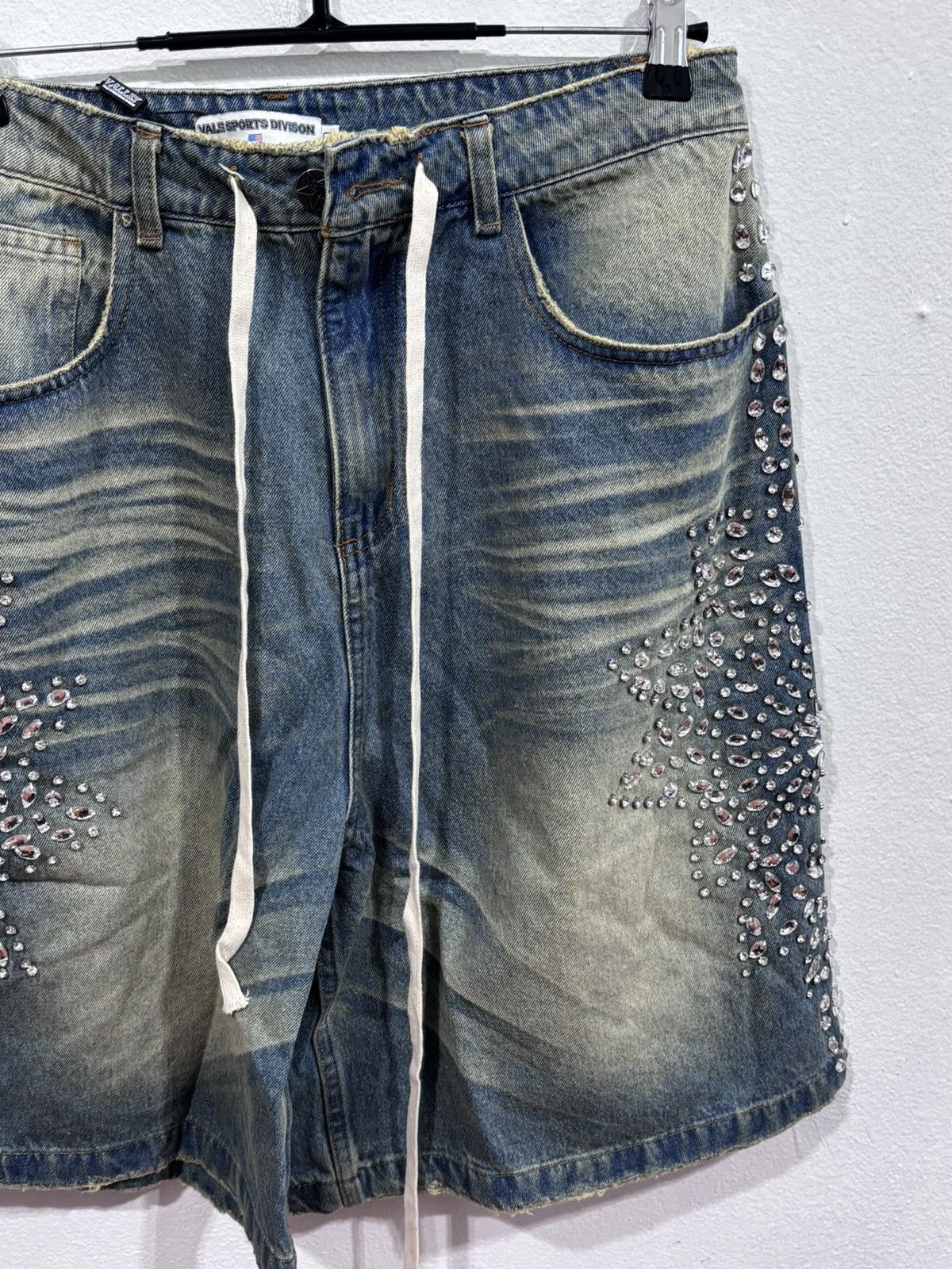 Vale Vale Forever Sirens Crystal Jean Shorts Blue Size US 30 / EU 46 - 3 Thumbnail