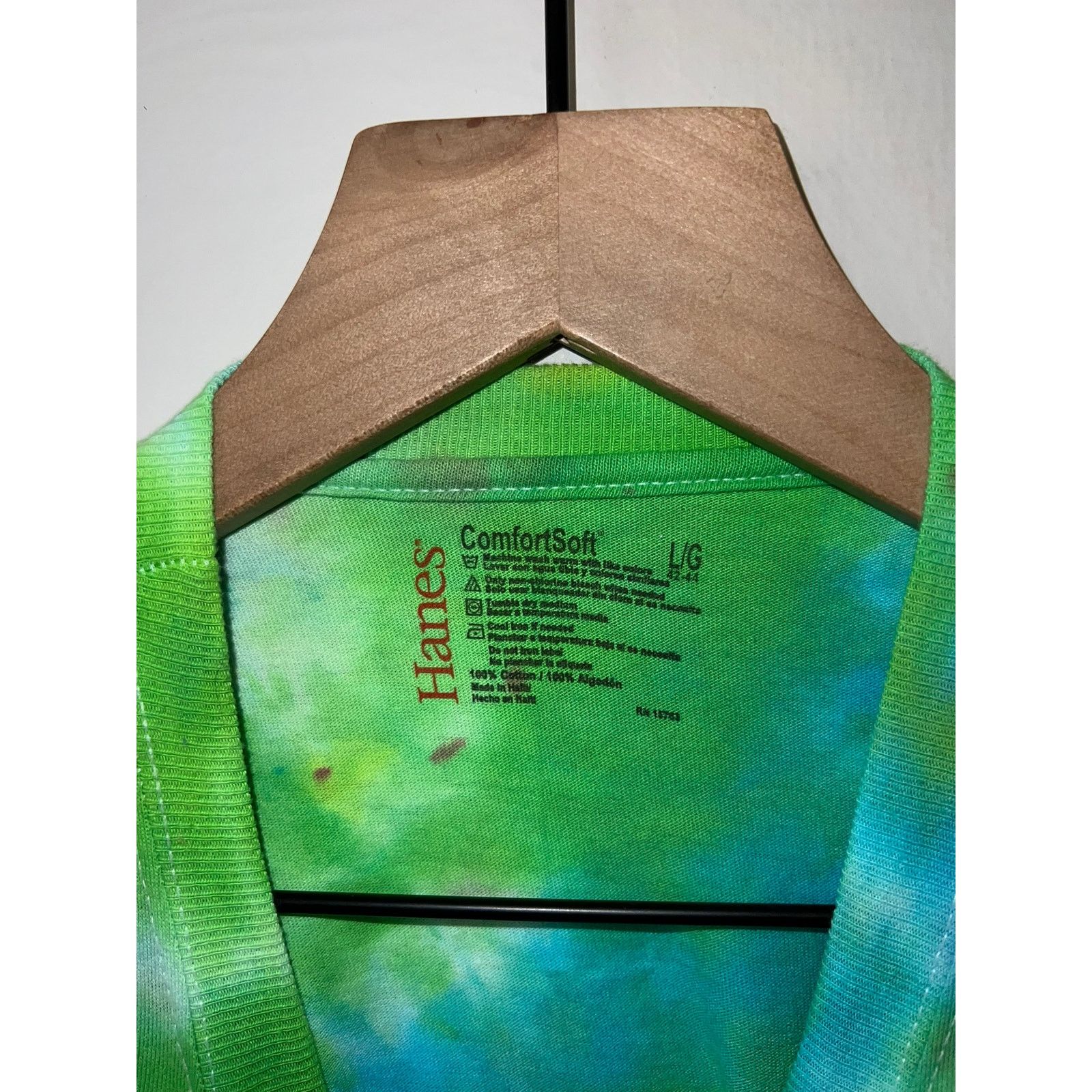 Hanes Hanes Comfort Soft Tie Dye Shirt Green Blue Shirt Tee Large Size US L / EU 52-54 / 3 - 6 Thumbnail