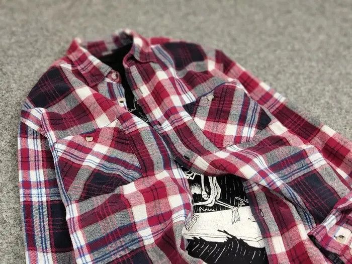 Flannel Vintage Flannel Shirt Checkered Travis Scott Style Hype Size US L / EU 52-54 / 3 - 7 Thumbnail