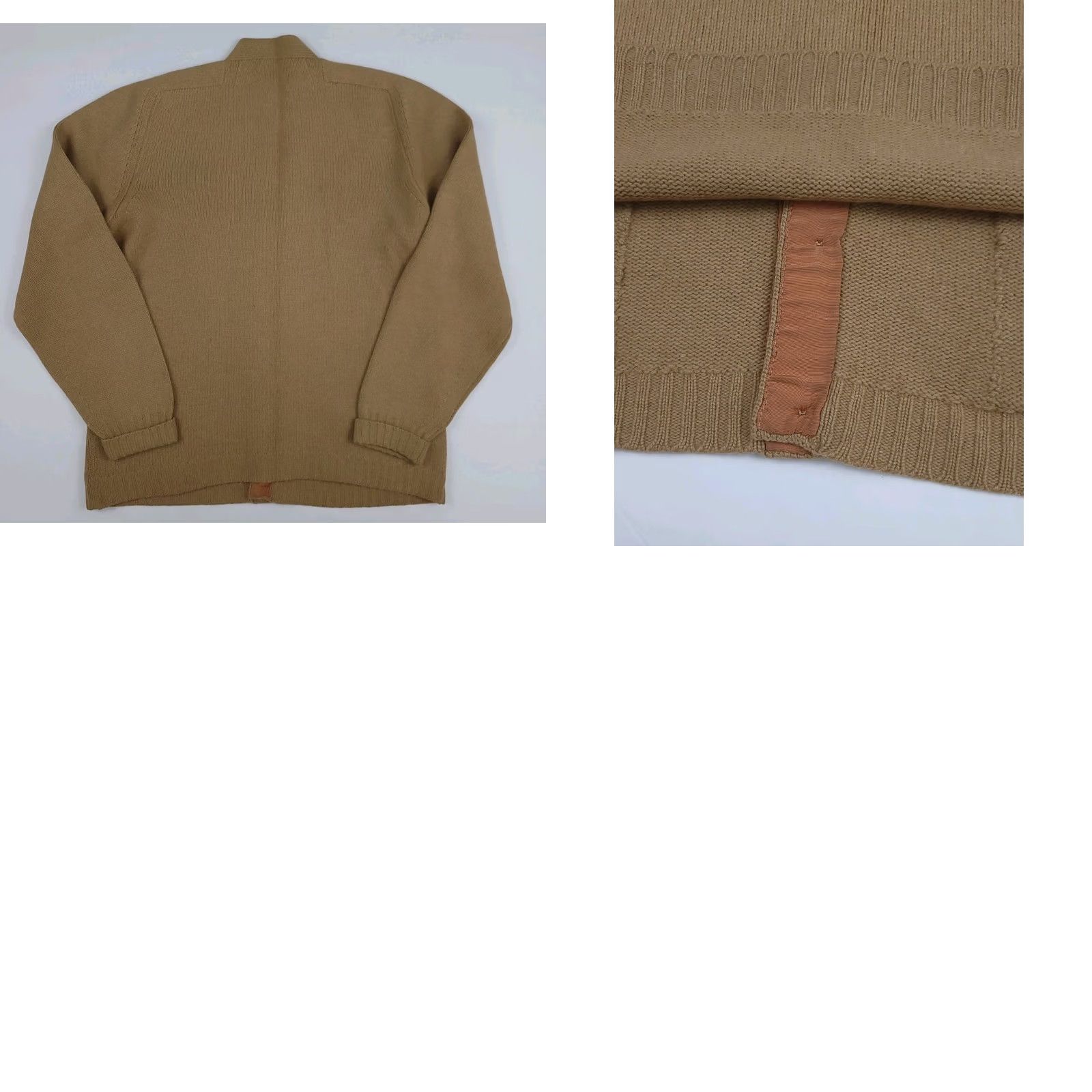 Camel Vintage Atkinsons Cardigan Sweater 100% Camel Hair Knit 40s 50s Scotland Worn Size US S / EU 44-46 / 1 - 8 Thumbnail