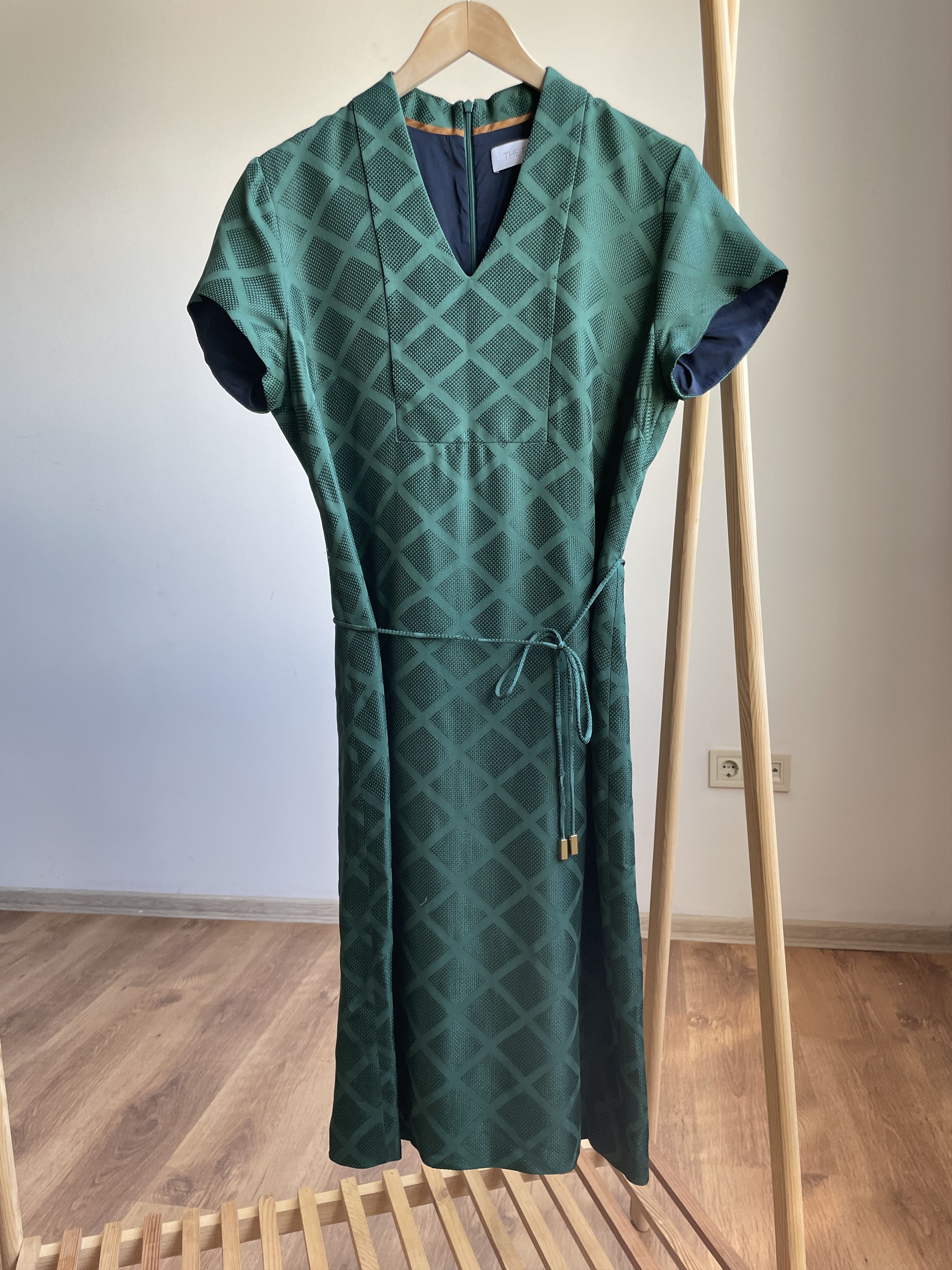 a love to remember emerald green lace backless skater dress Glam Emerald Green Dress - Skater Dress - Lace Skater Dress