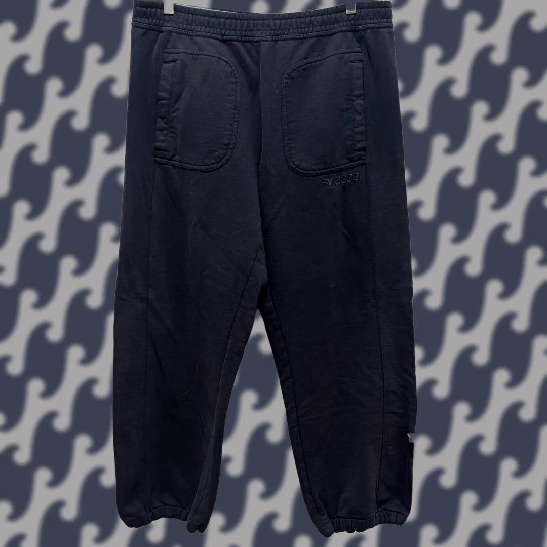 Vintage Mecca USA Mens Vintage Baggy Sweatpants Navy Blue Embroidered Logo Size Medium Size US 31 - 1 Thumbnail
