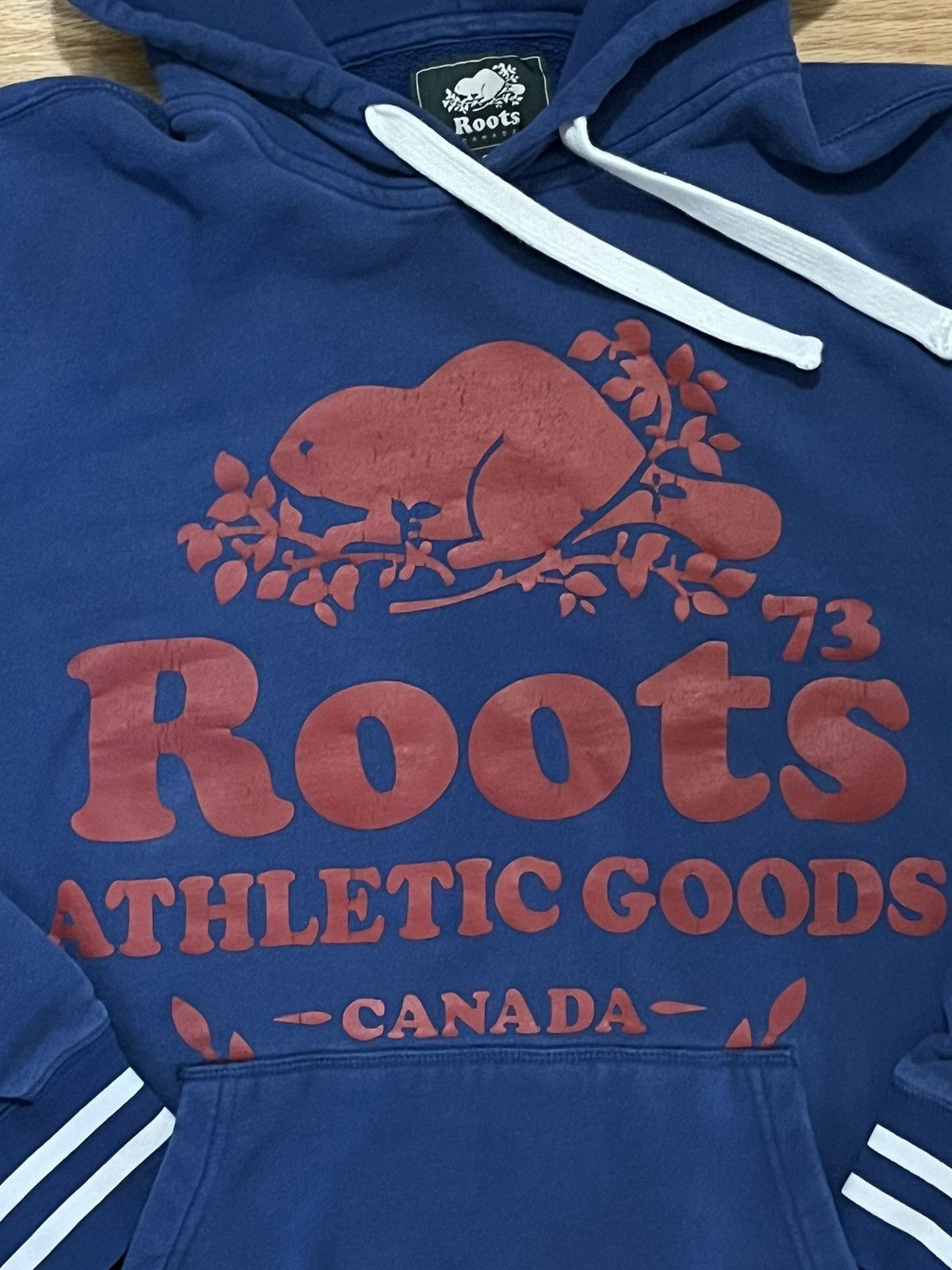 Japanese Brand × Vintage Vintage Boxy Blue Canada Athletic Roots Hoodie Size US S / EU 44-46 / 1 - 2 Thumbnail