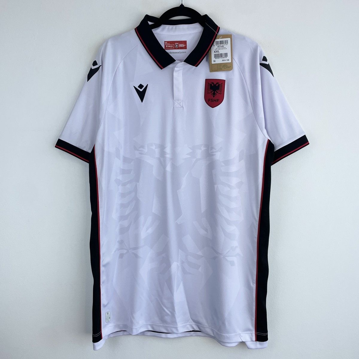 Macron Albania Authentic Away Jersey Shirt Men 2023/2024 size XXL Size US XXL / EU 58 / 5 - 1 Thumbnail