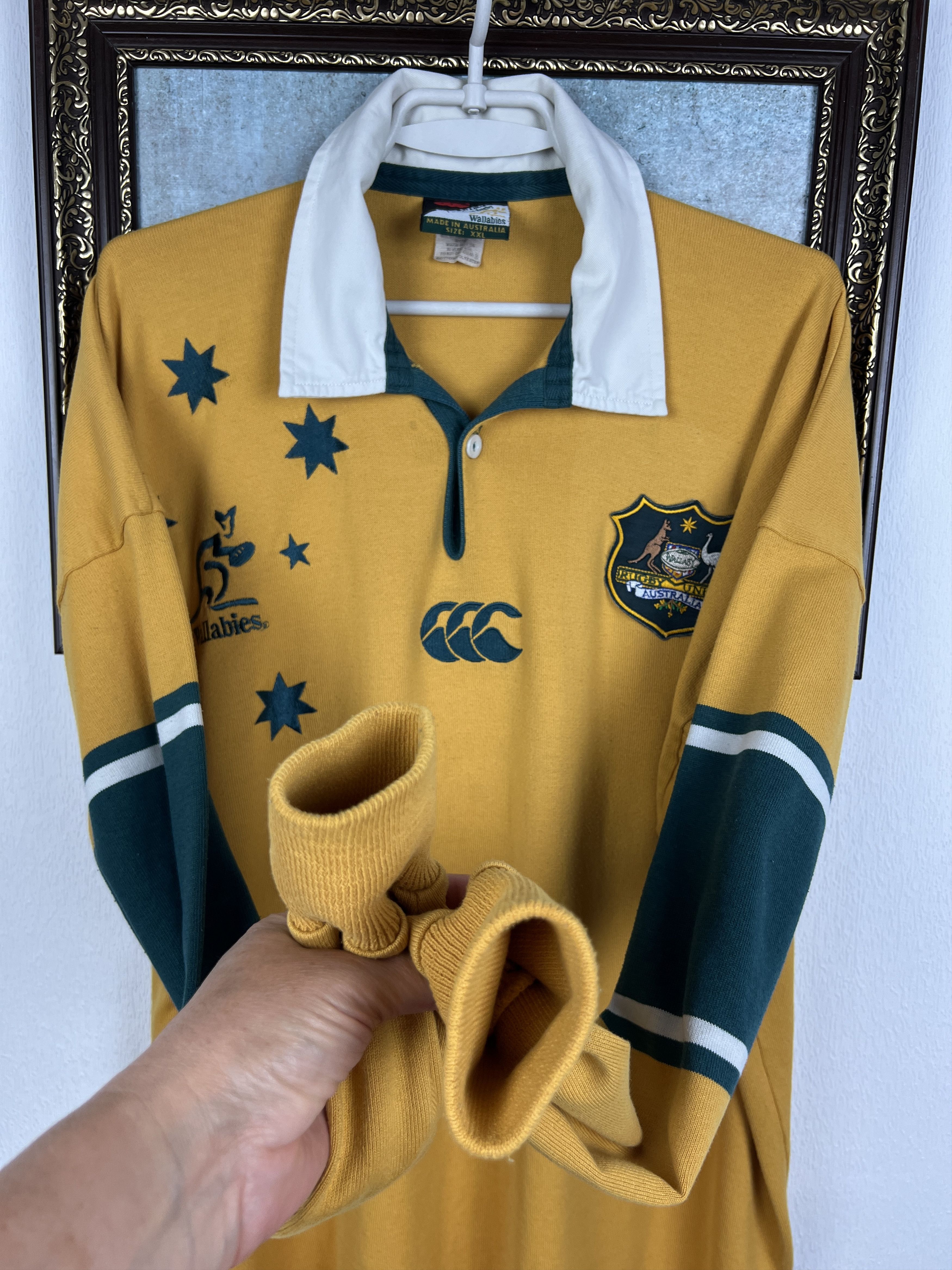 Vintage Australia Rugby Union Jersey Wallabies Shirt Long Sleeve Size US XXL / EU 58 / 5 - 5 Thumbnail