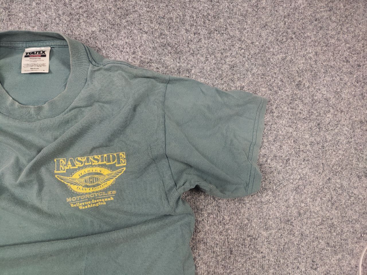 Harley Davidson Vintage 90s Harley Davidson Tultex Fastside Logo T Shirt Tee Size US M / EU 48-50 / 2 - 7 Thumbnail