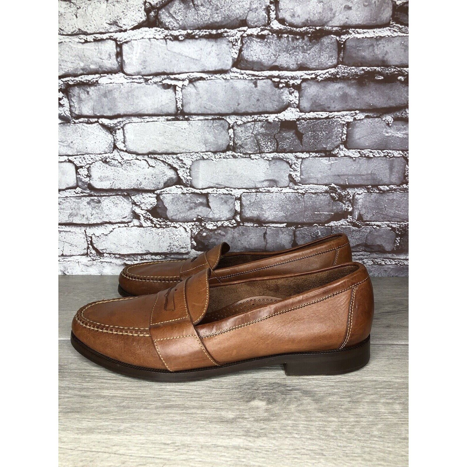 Cole Haan Cole Haan Brown Leather Slip On Penny Loafers Dress Shoes Me Size US 13 / EU 46 - 1 Thumbnail