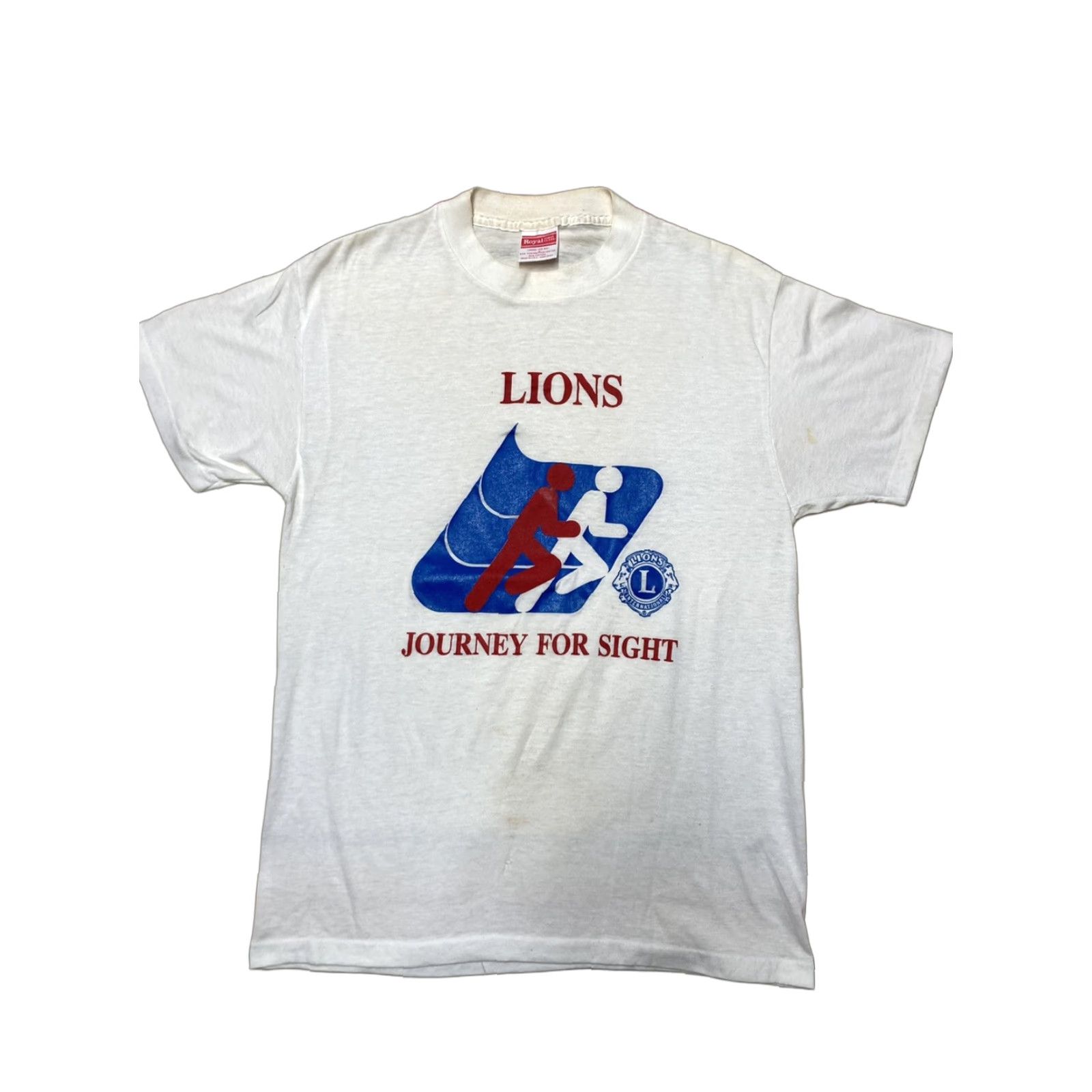 Vintage VINTAGE 80s Lions International Journey for Sight Marathon t shirt Large Size US L / EU 52-54 / 3 - 1 Thumbnail