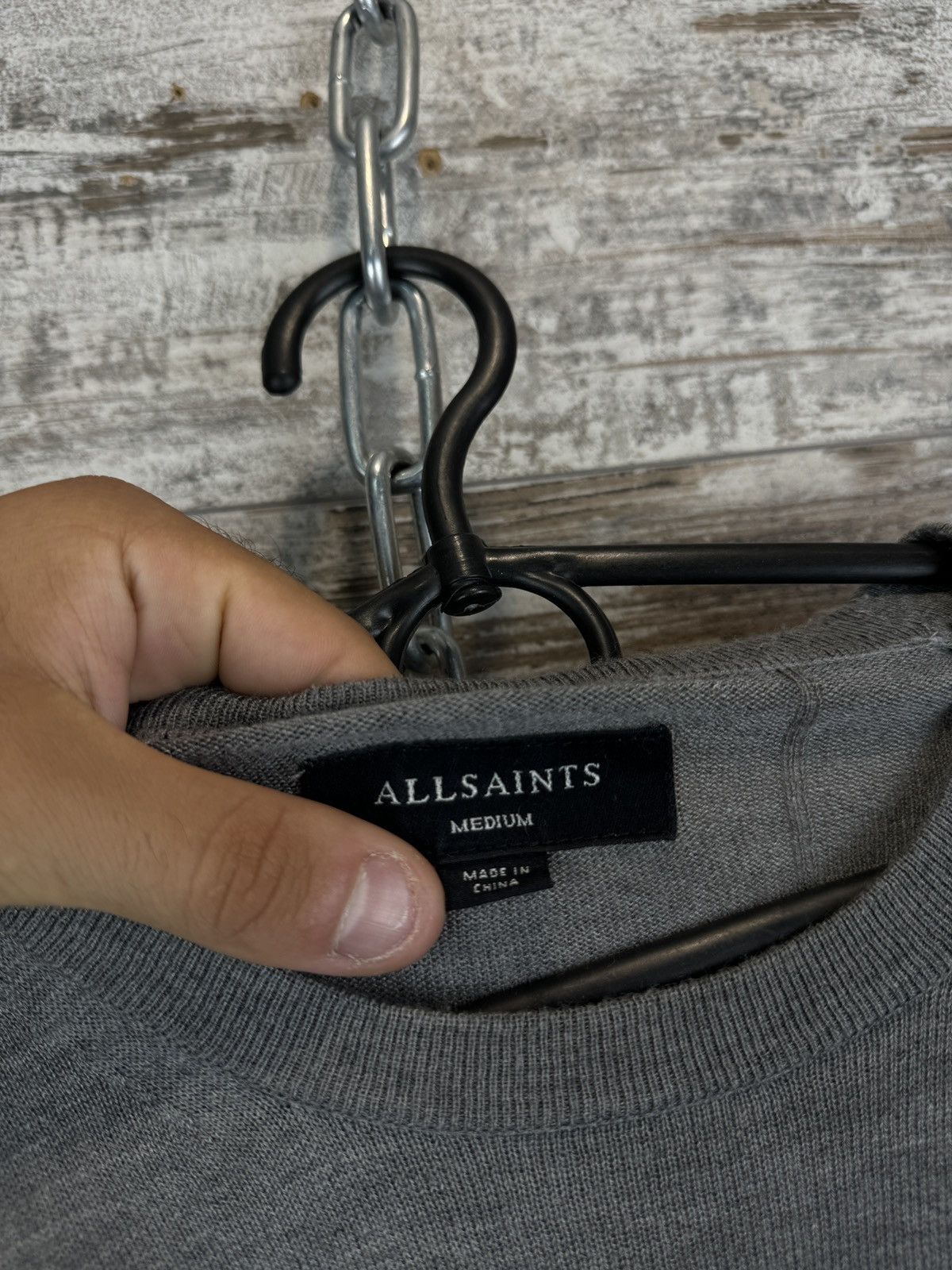 Allsaints Mens AllSaints Nomo Crew sweater wool pullover luxury Size US M / EU 48-50 / 2 - 6 Thumbnail