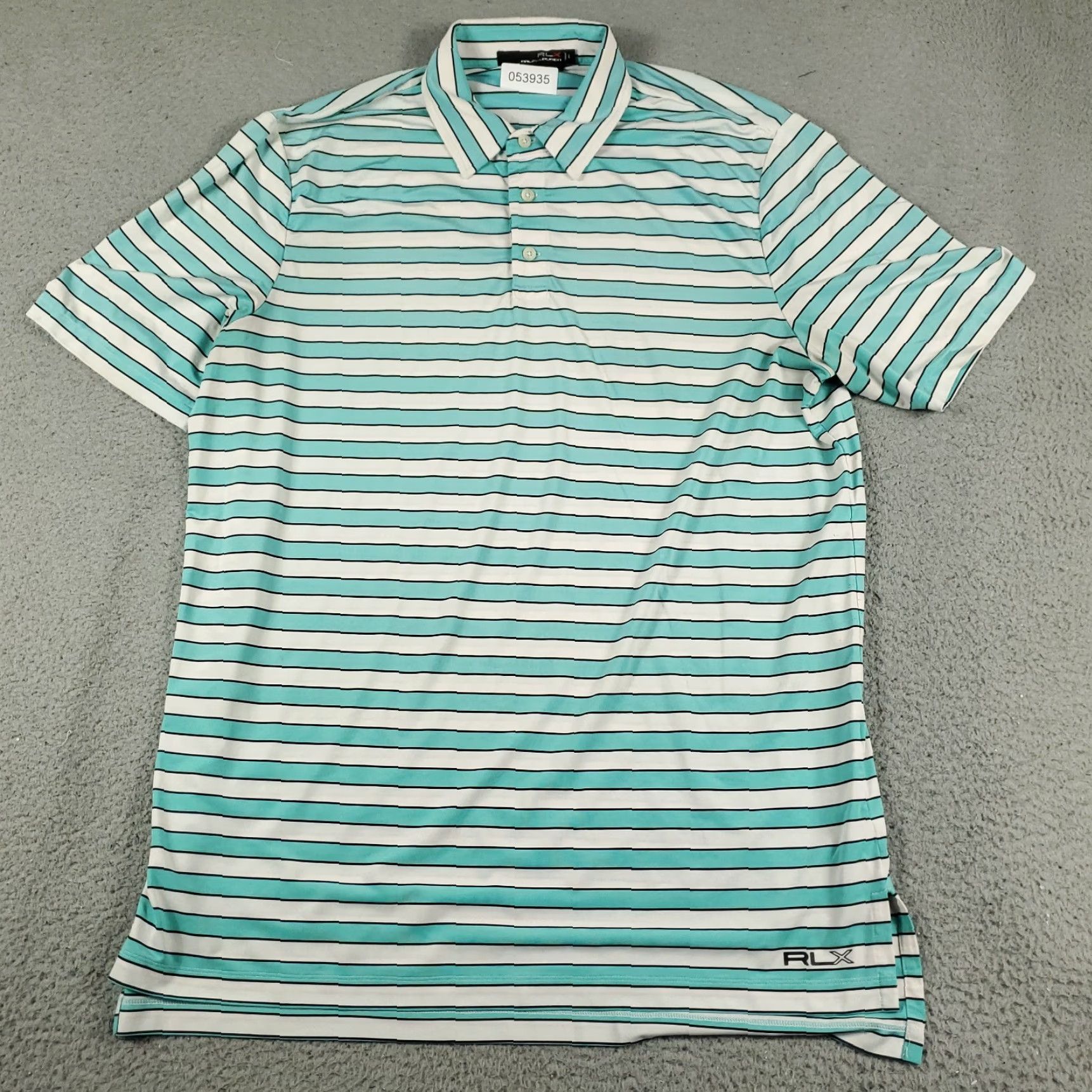 Ralph Lauren RLX Ralph Lauren Polo Shirt Mens Large Blue Striped Golf Short Sleeve Polo Shirt Mens Large Blue Striped Golf Short Sleeve Size US L / EU 52-54 / 3 - 2 Thumbnail