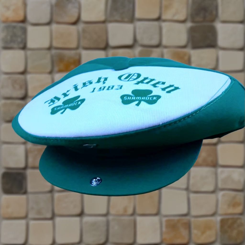 Vintage Vintage Irish Open 1983 Cabbie-Newsboy Golf Snapback Green White Size ONE SIZE - 1 Thumbnail