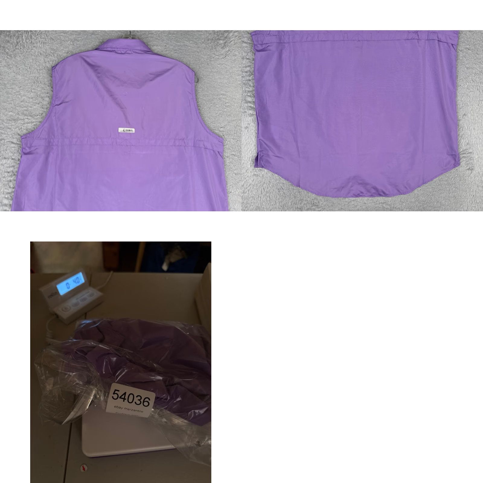 Habitat Habit Shirt Women Button-Up Sleeveless Purple Extra Large Vented Angler Fish Casual Workwear Summer Spring Breathing Pockets Size S / US 4 / IT 40 - 9 Thumbnail