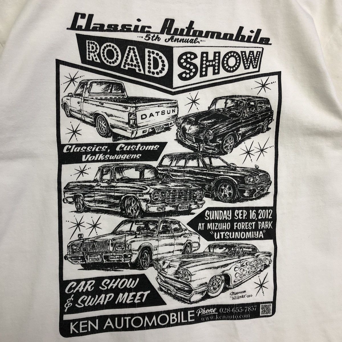 Vintage Moon Eyes Wildman 2012 Classic Automobile Event Tshirt Size US S / EU 44-46 / 1 - 5 Thumbnail