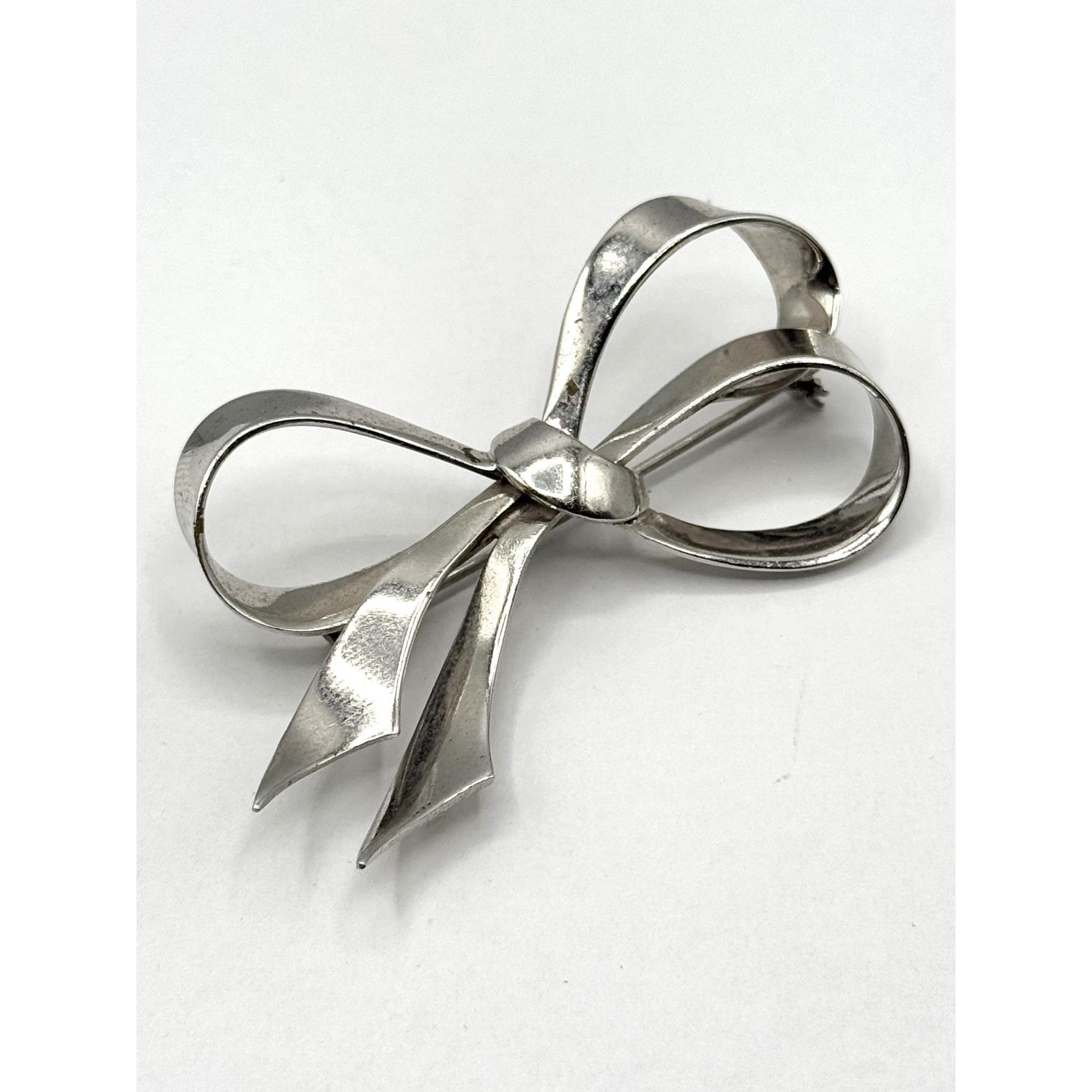 Vintage Vintage Mexico Sterling silver bow brooch pin Size ONE SIZE - 1 Thumbnail