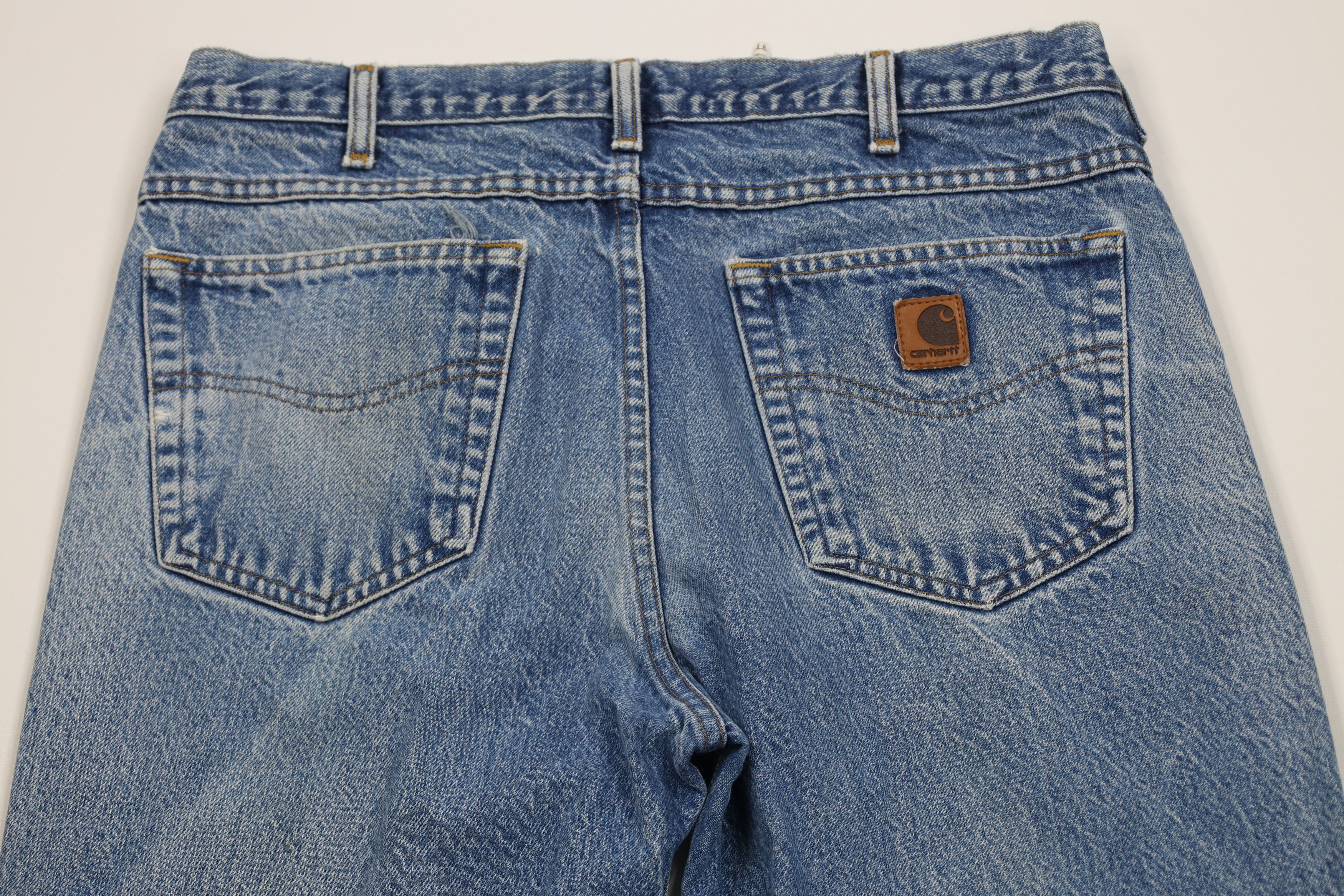 Carhartt Vintage Y2K Carhartt Straight Leg Denim Jeans Blue Cotton Size US 36 / EU 52 - 13 Thumbnail