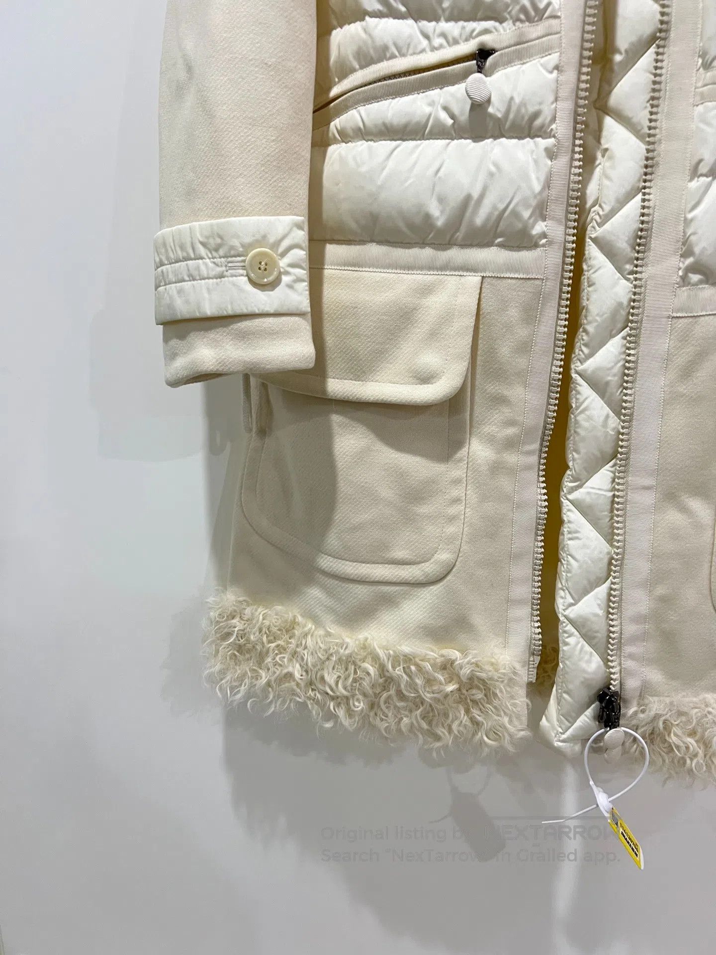 Moncler Moncler Annette lamb wool Long down jacket| Size S / US 4 / IT 40 - 7 Thumbnail