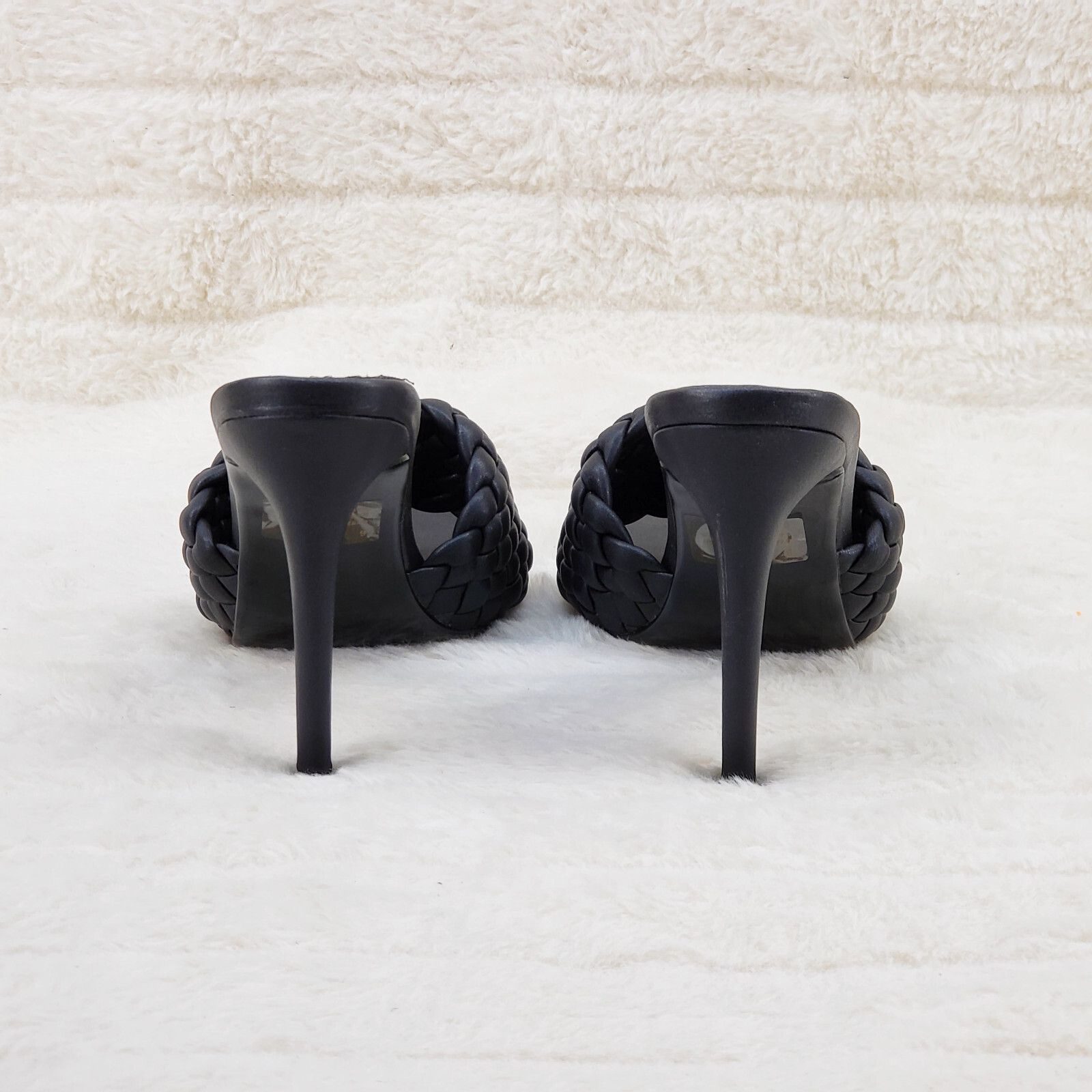 Other Anson Slip On Black Open Toe High Heel Clogs Mules Slides (U Size US 6 / IT 36 - 5 Thumbnail