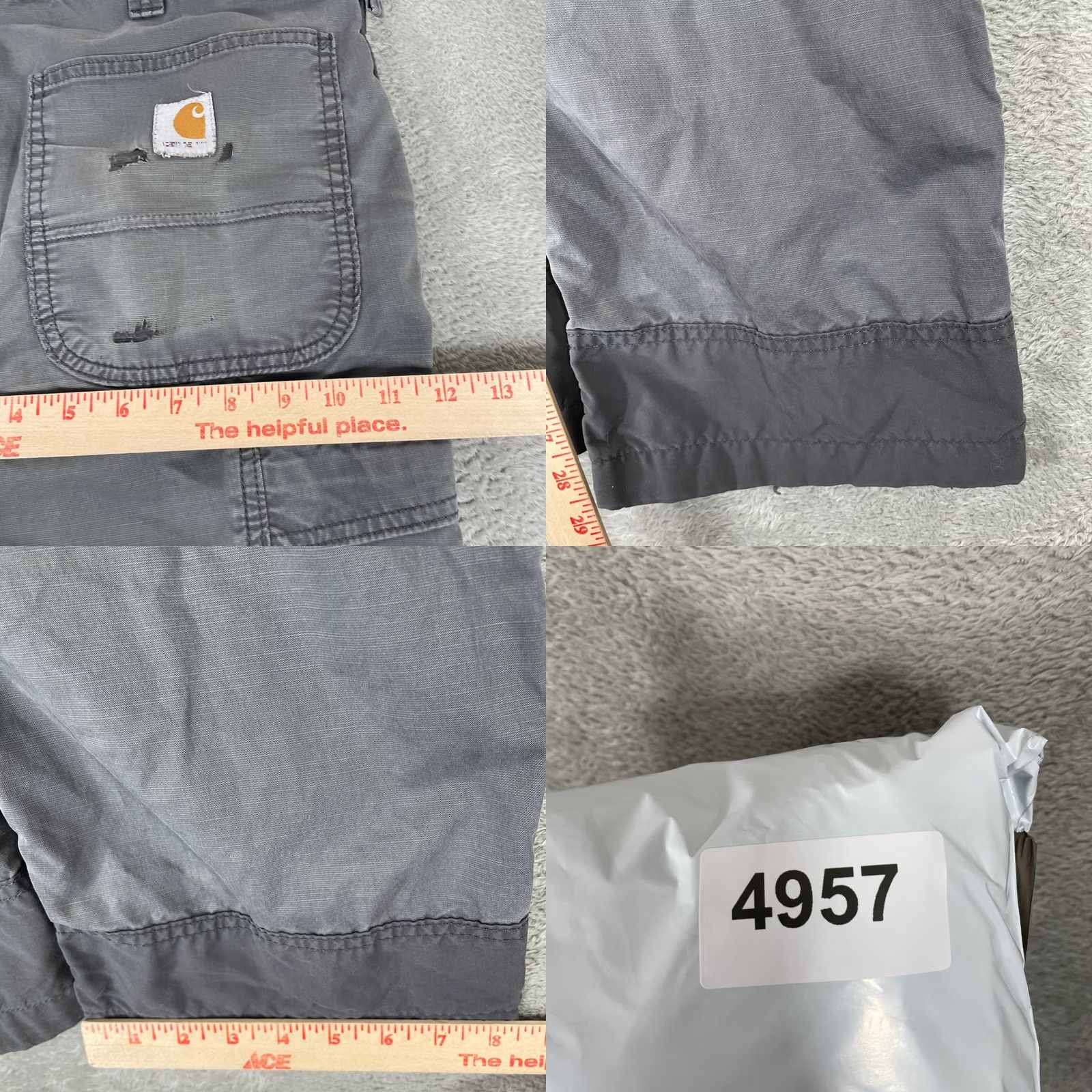 Carhartt VINTAGE Carhartt Cargo Pants Mens 38x30 Gray Force Extremes Ripstop Work Size US 36 / EU 52 - 9 Thumbnail