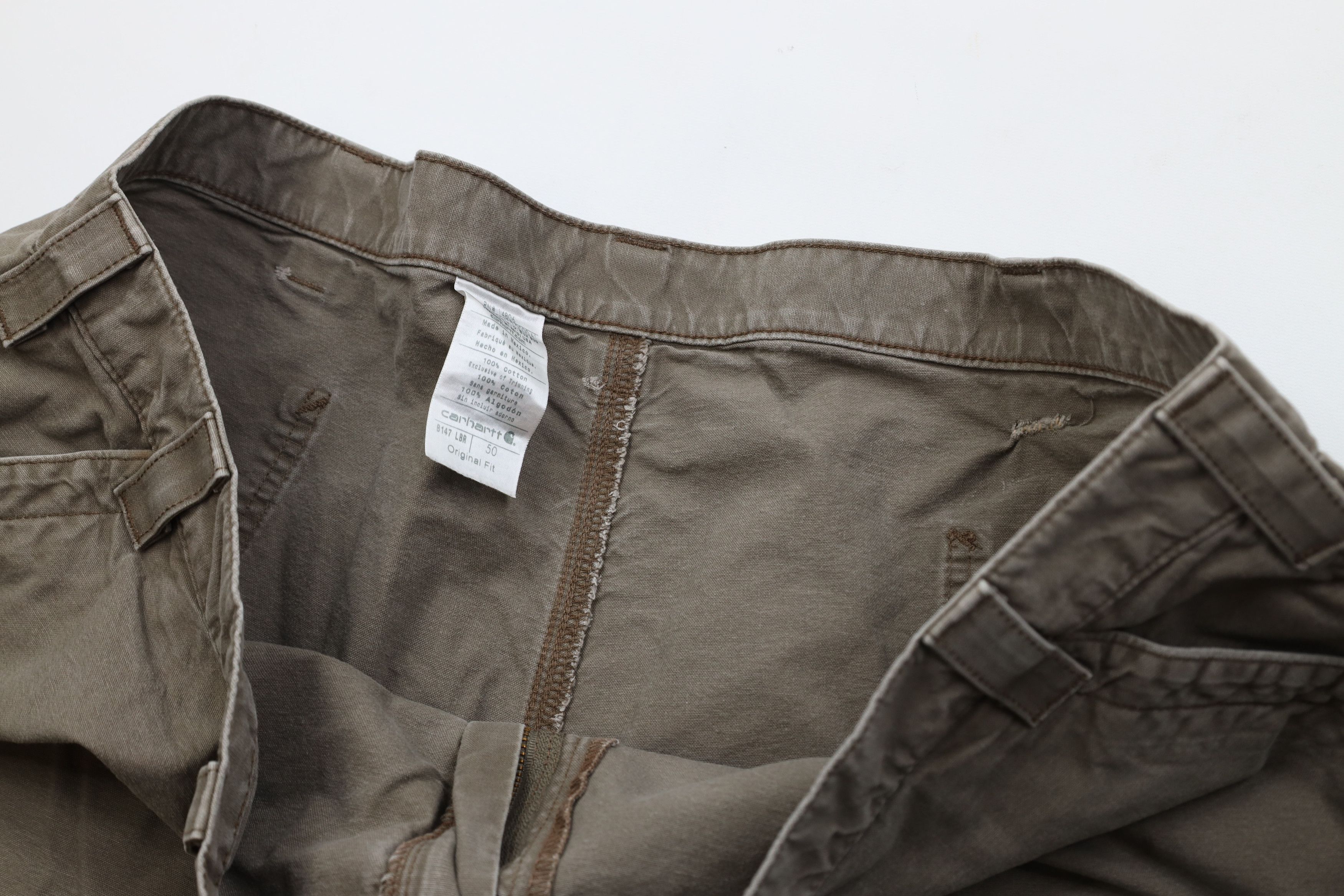 Carhartt Vintage Y2K Carhartt Relaxed Fit Dungaree Shorts Light Brown Size US 44 / EU 60 - 7 Thumbnail