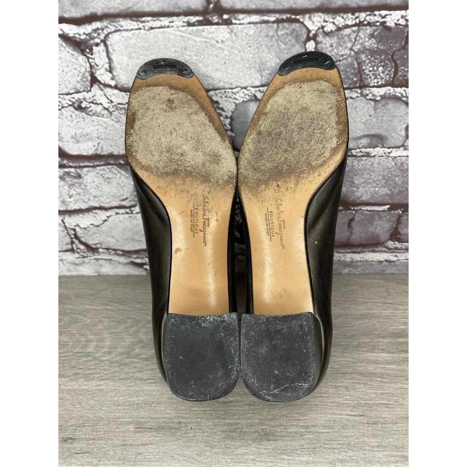 Salvatore Ferragamo Salvatore Ferragamo Brown Leather Horsebit Heeled Pump Shoes Size US 7 / IT 37 - 8 Thumbnail