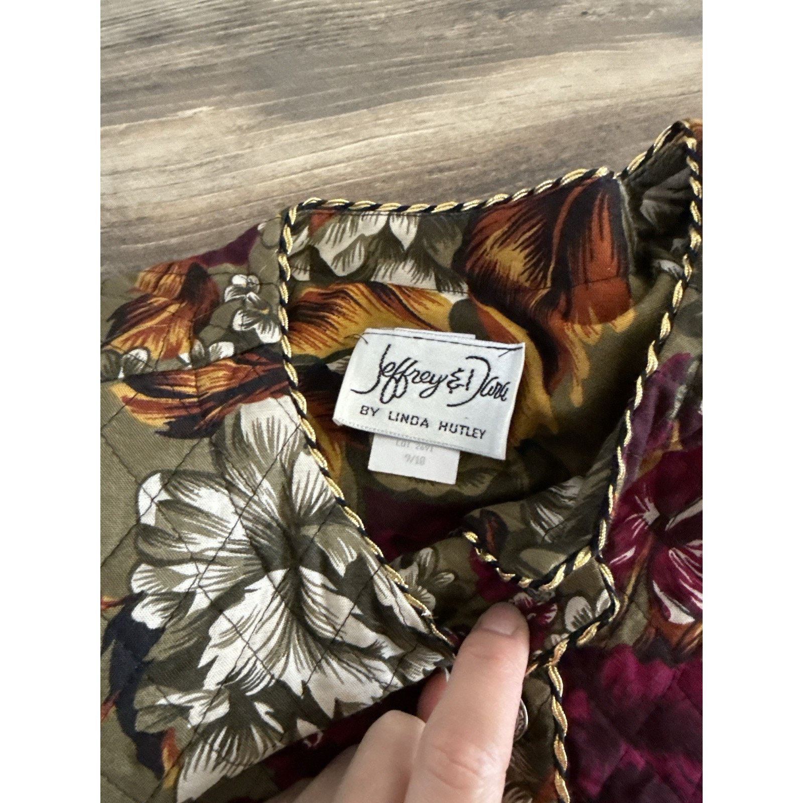Vintage Vtg Jeffrey & Dara Floral Quilted Jacket 9/10 USA Hutley Size L / US 10 / IT 46 - 3 Thumbnail