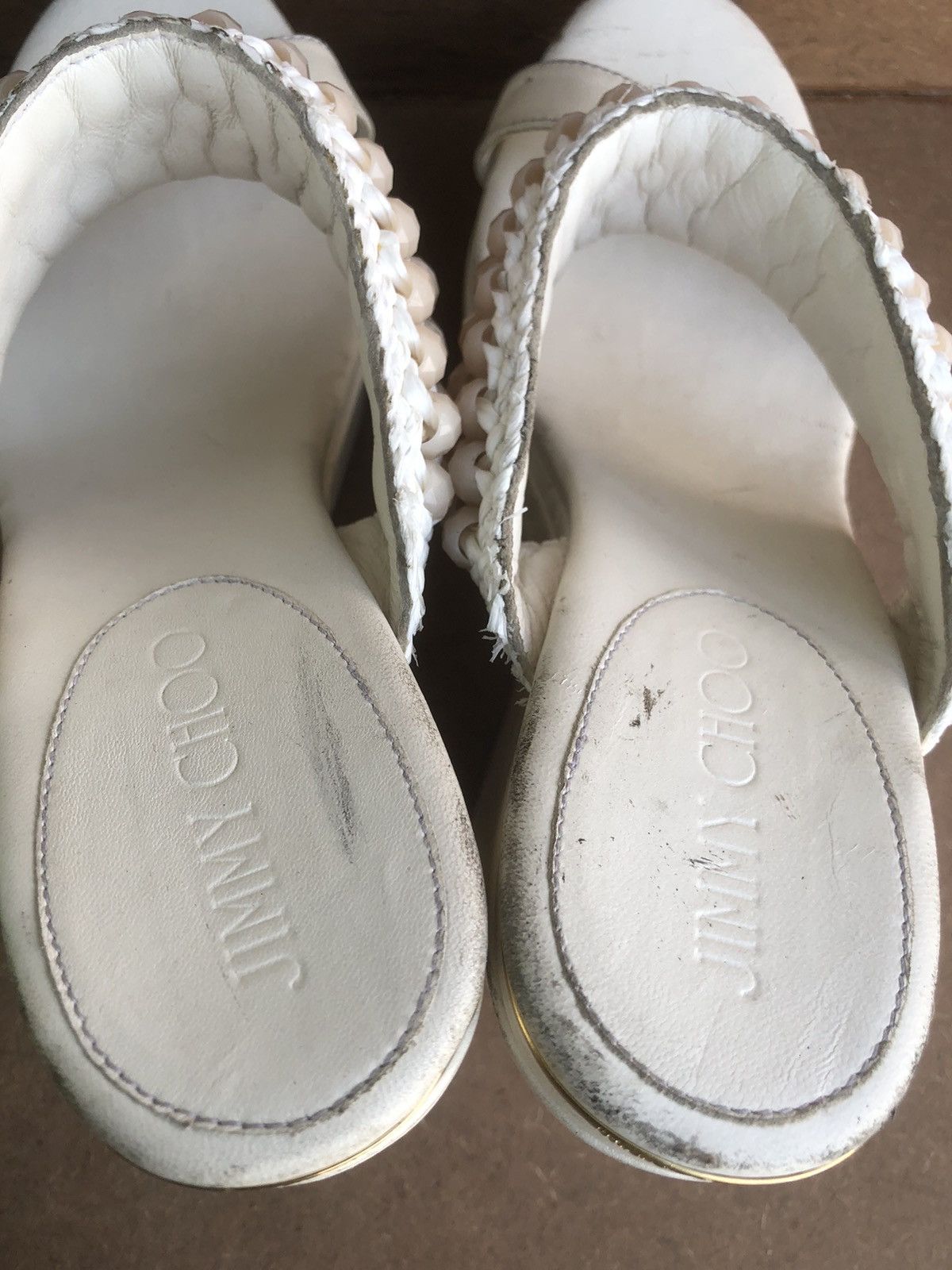 Jimmy Choo Jimmy Choo white Calfskin Leather Women’s pumps Size 39 Size US 9 / IT 39 - 12 Thumbnail