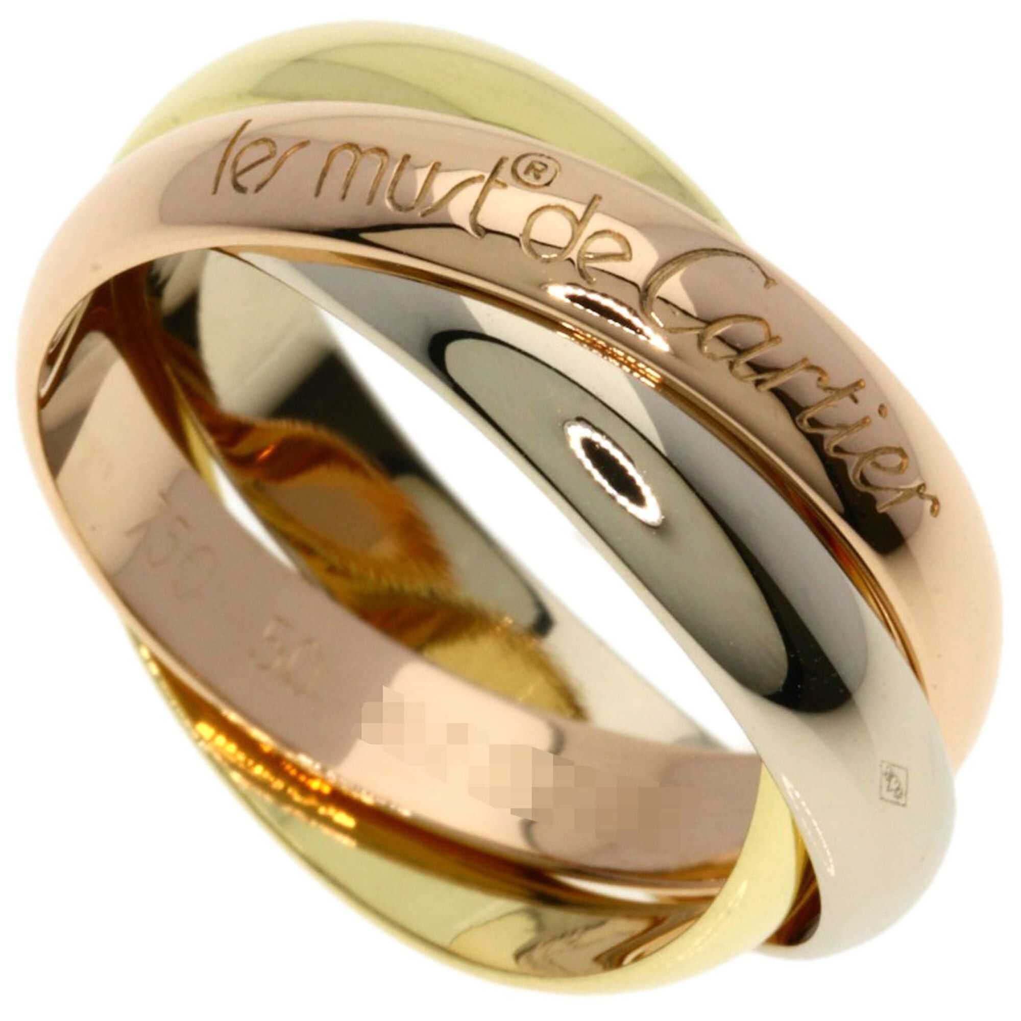 Cartier Cartier Trinity #50 Ring - 18K Yellow Gold/18K White Pink Gold Women's CARTIER Size ONE SIZE - 1 Thumbnail