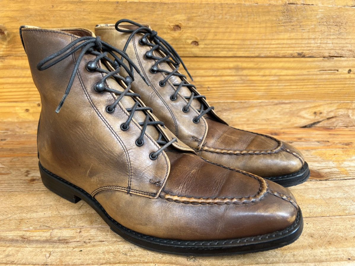 Allen Edmonds Allen Edmonds Portland Brown Leather Lace Up Split Toe Boot Size US 7.5 / EU 40-41 - 6 Thumbnail