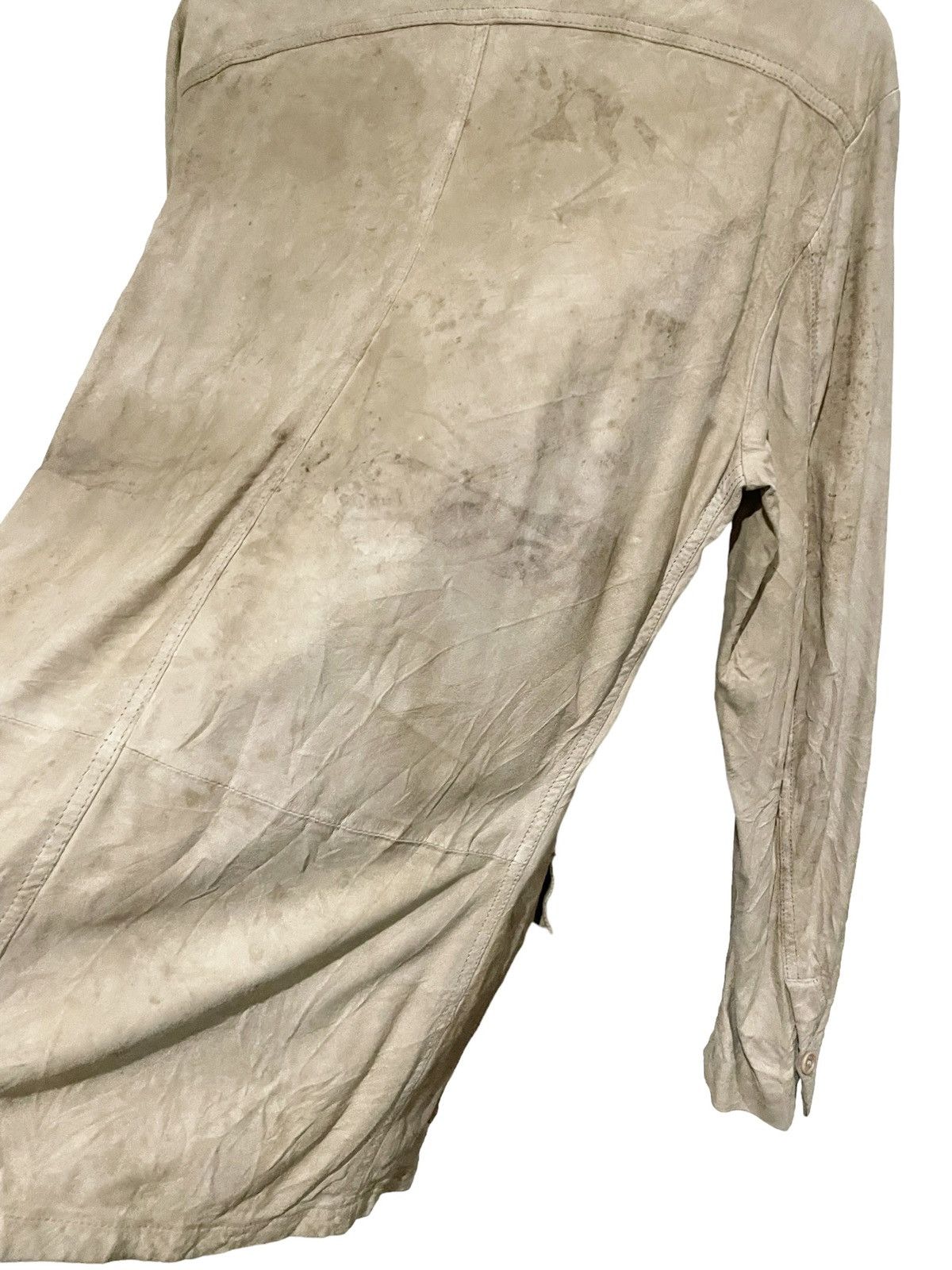 Ruffo Leather Distressed Vintage Style Destroyed Jacket