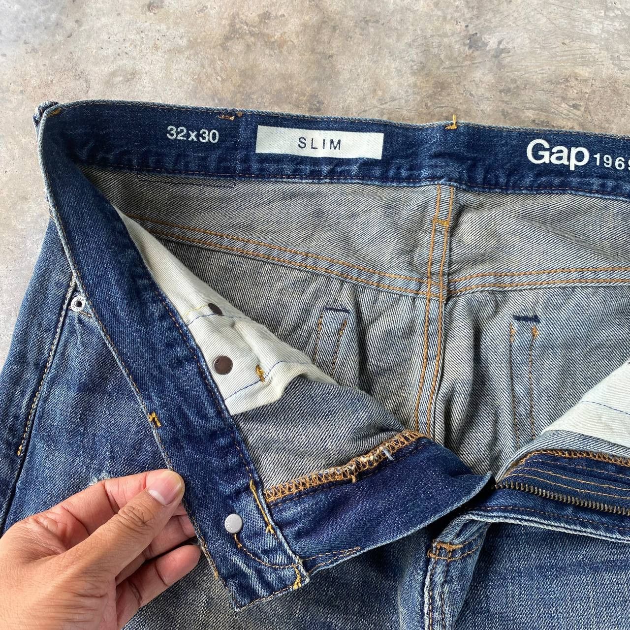 Gap VINTAGE Y2K GAP DISTRESSED GRUNGE DENIM Size US 33 - 10 Thumbnail