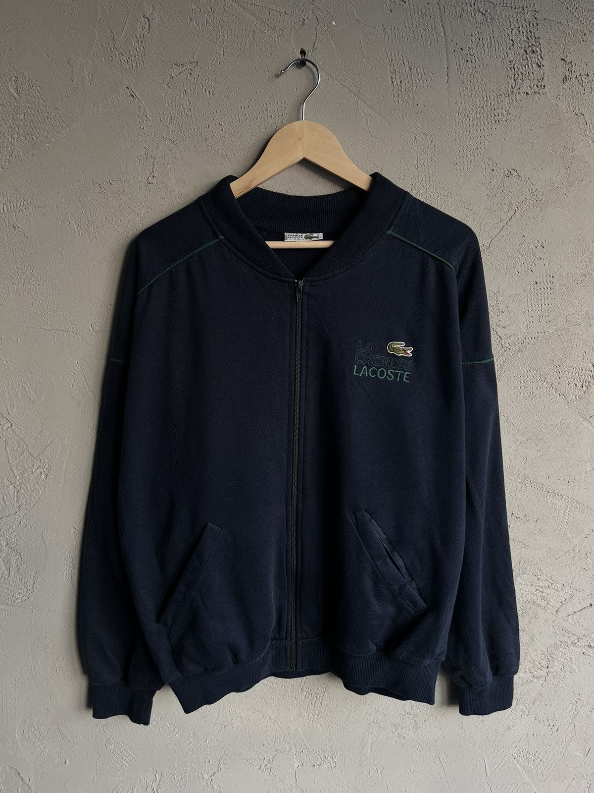 Lacoste Streetwear Vintage Vintage Lacoste La Chemise Sport Full Zip Up Hoodie Logo Grailed