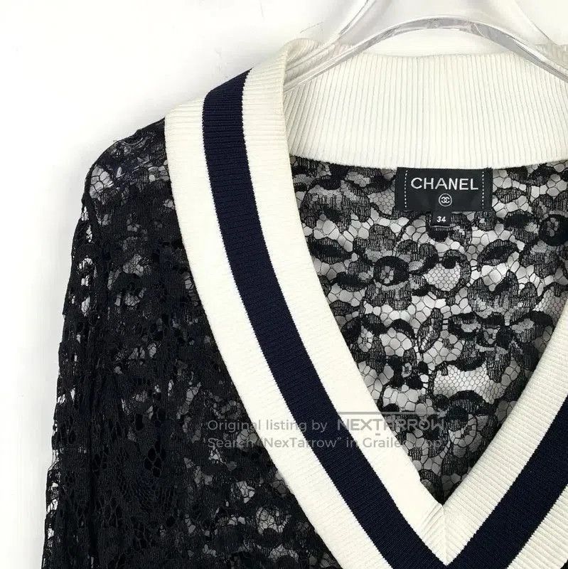 Chanel Chanel Black Cotton Women's T-shirt Size XXS . Size XXS / US 00 / IT 34 - 3 Thumbnail
