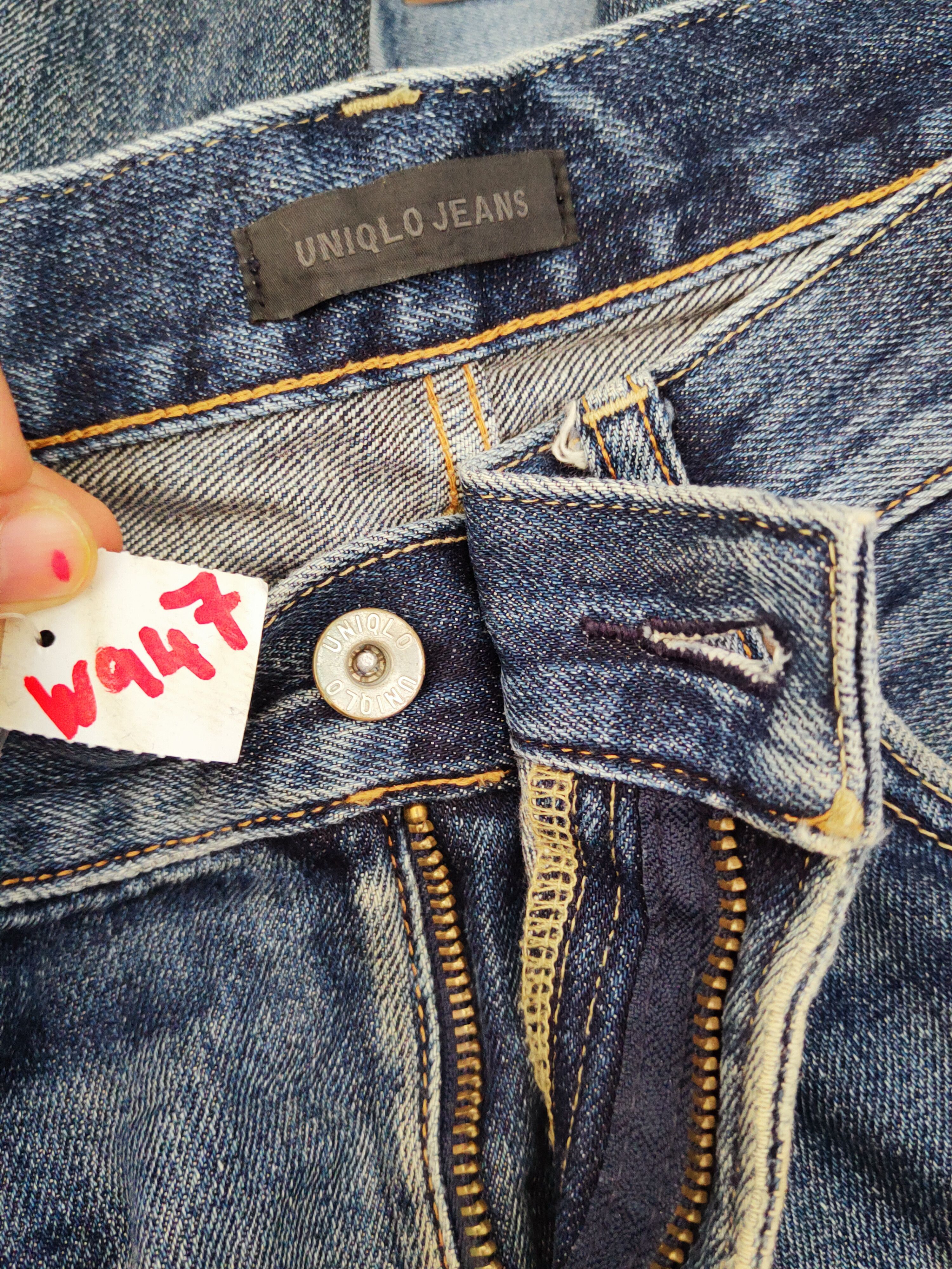 Japanese Brand Uniqlo fabric by kaihara Distressed Ripped Jeans #W947 Size US 36 / EU 52 - 17 Thumbnail