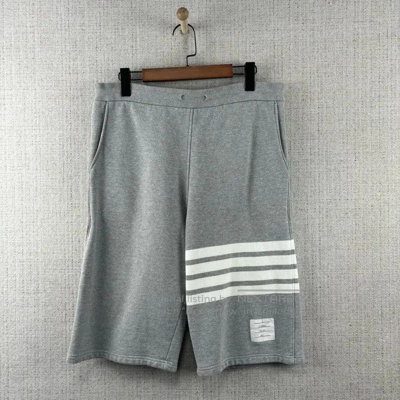 Thom Browne Thom Browne Grey Striped Cotton Men's Shorts . Size US 28 / EU 44 - 1 Thumbnail