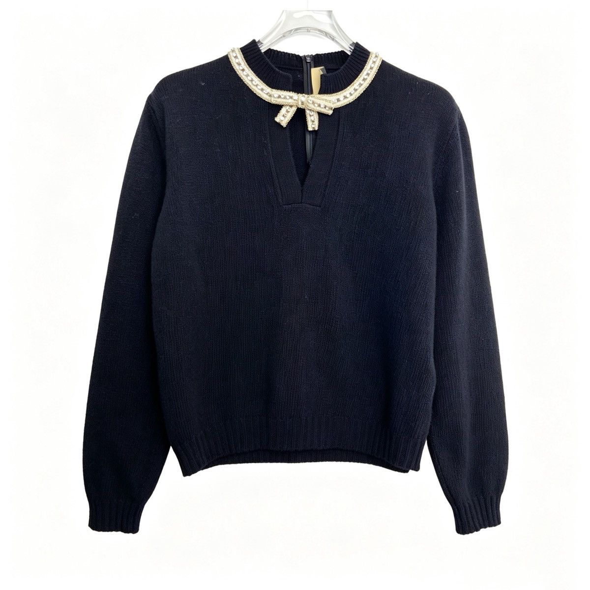Valentino Valentino Collection Black Wool Knit Sweater K26WX Size S / US 4 / IT 40 - 1 Thumbnail