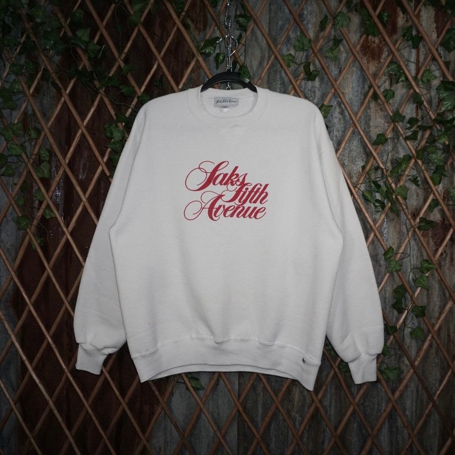 Russell Athletic XL - Vintage Y2K Saks Fifth Avenue 1990s russel sweatshirt Size US XL / EU 56 / 4 - 1 Thumbnail