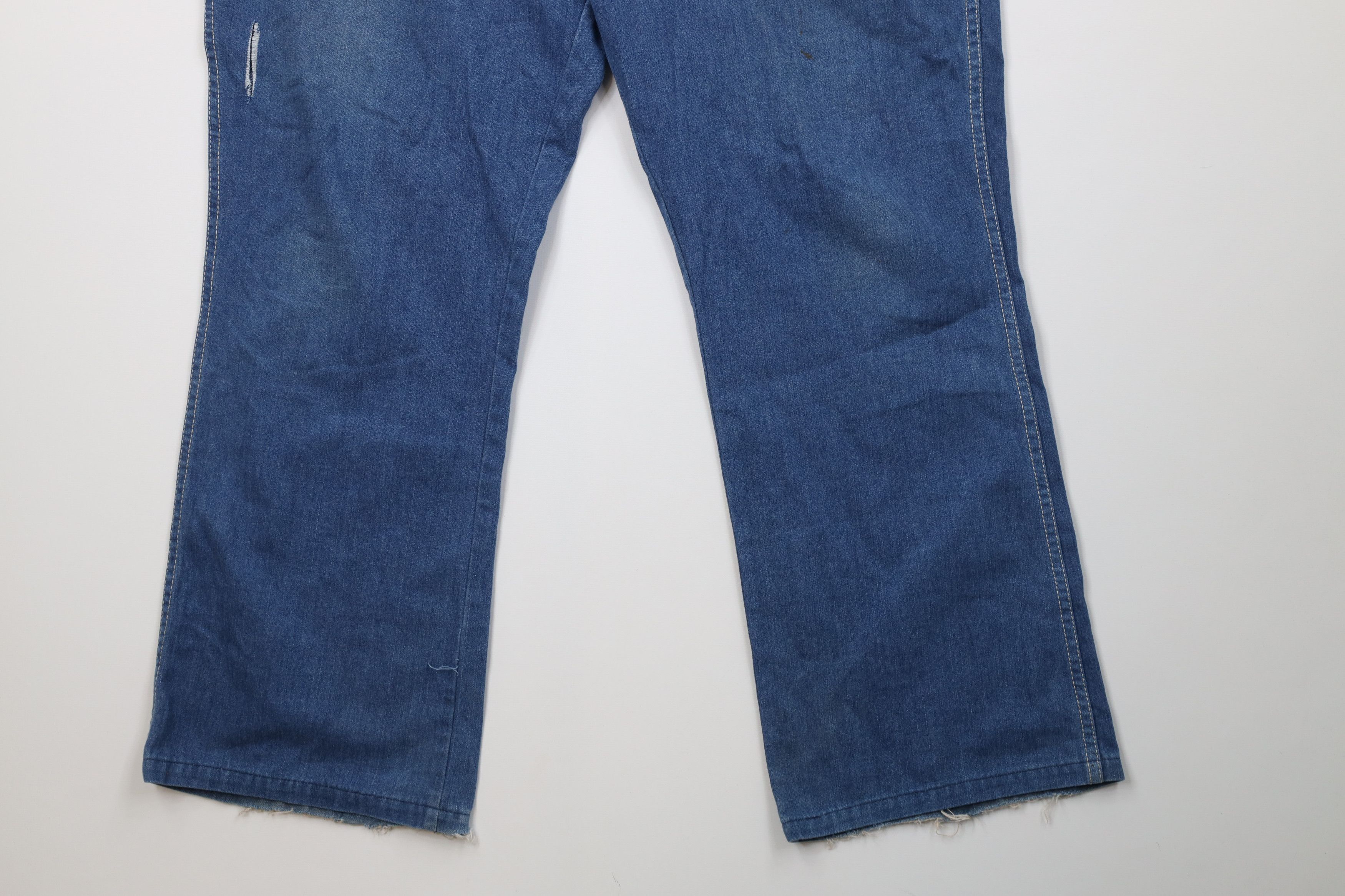 Wrangler Vintage 70s Wrangler Wide Leg Bell Bottoms Jeans Blue USA Size US 42 / EU 58 - 4 Thumbnail